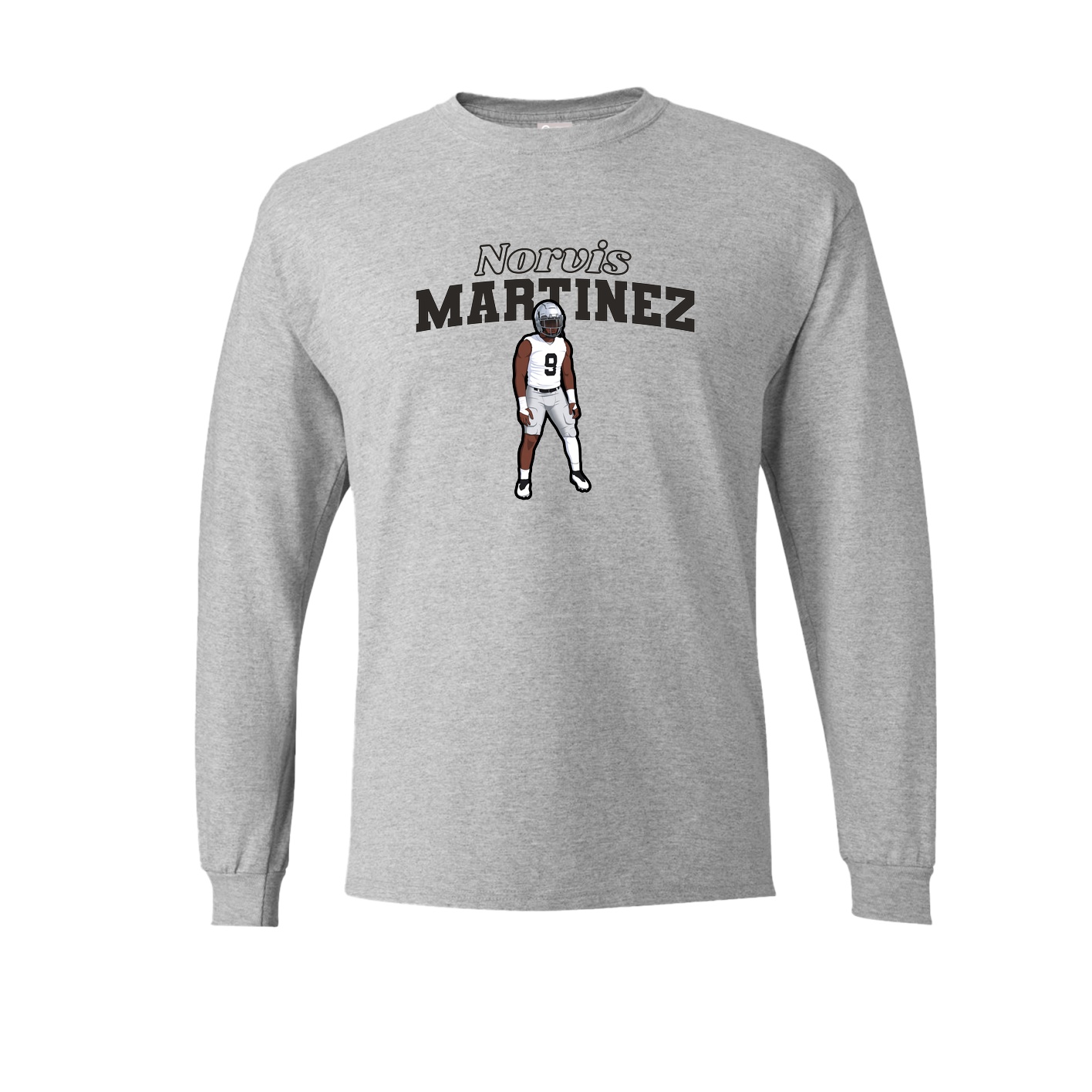 Long Sleeve Tee — Name Arch in Grey