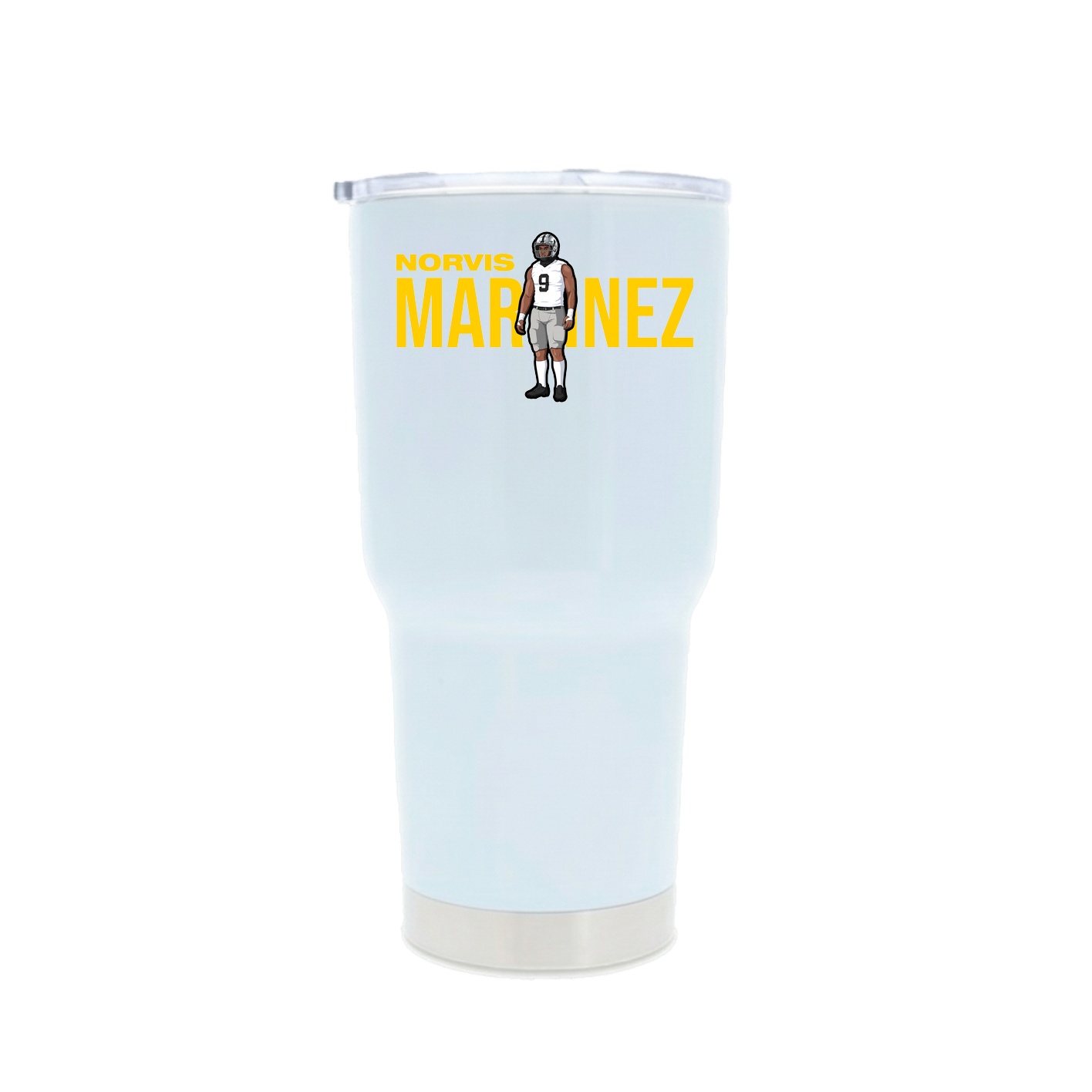 30oz Stainless Steel Tumbler — Player Name in White