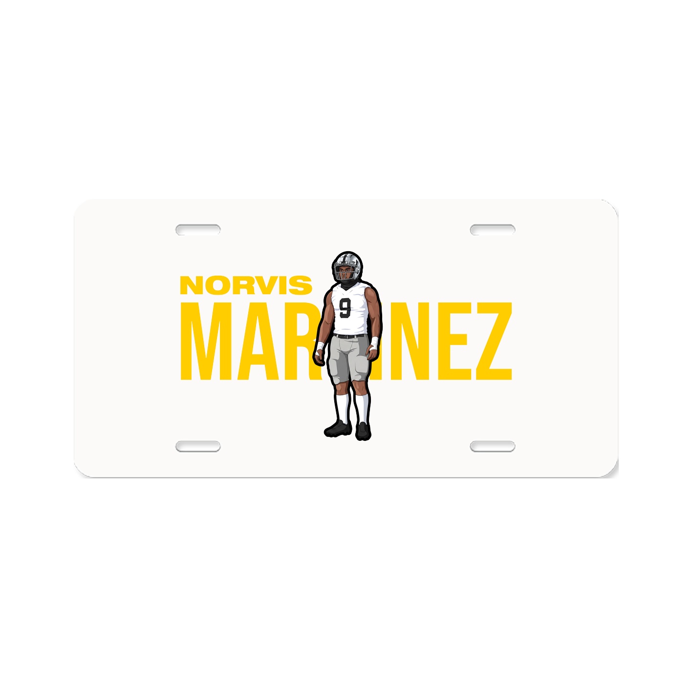 License Plate — Player Name in Classic