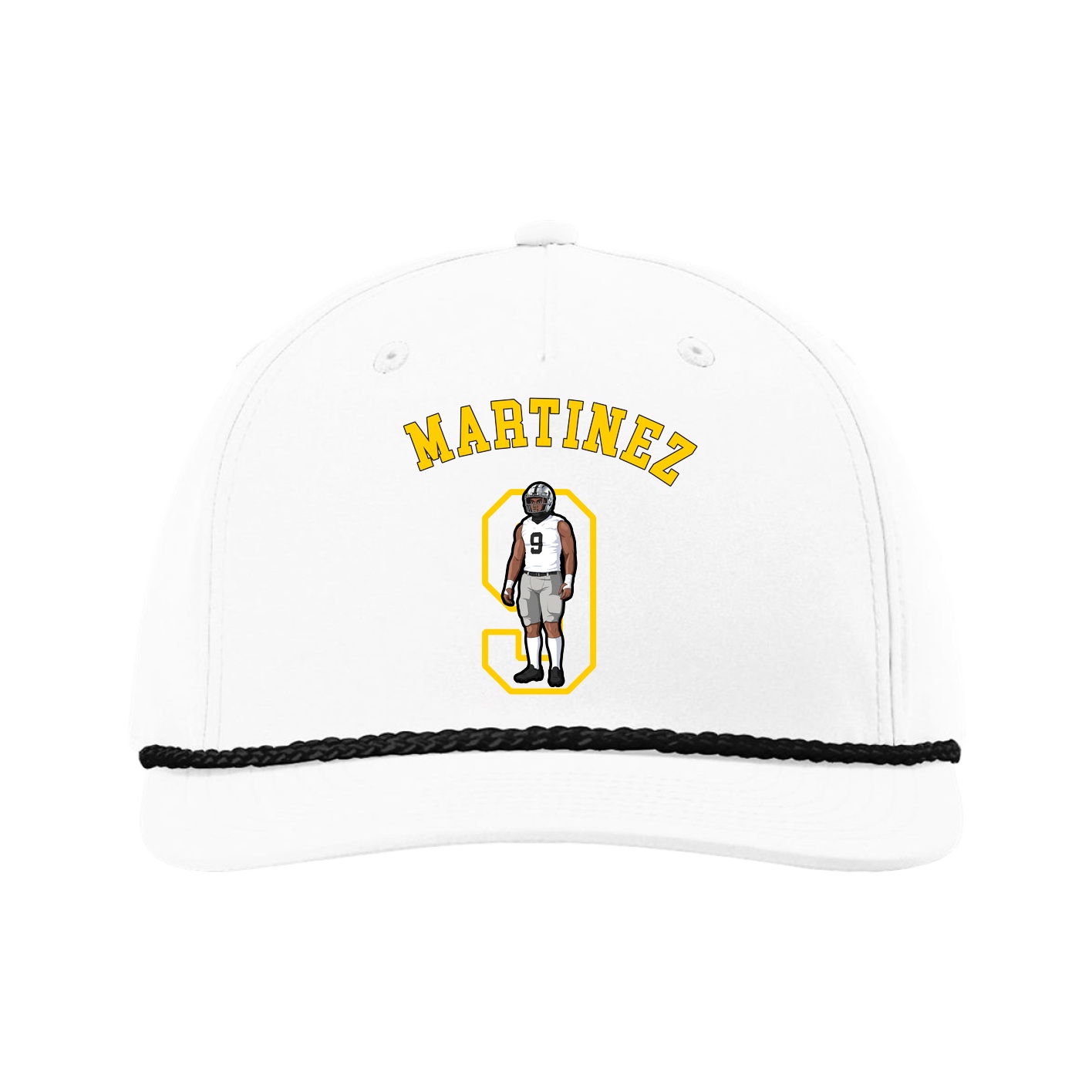 Five-Panel Classic Rope Cap — Shirsey Arch in White