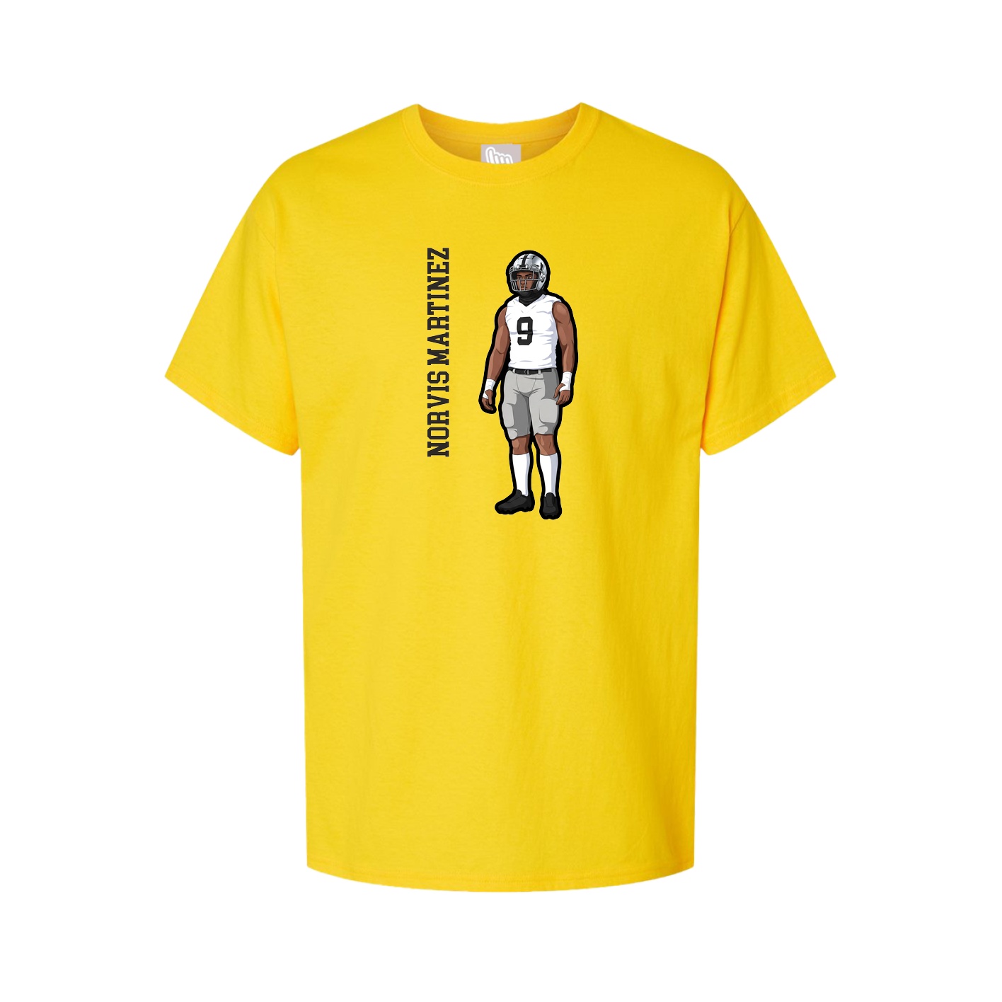Youth Tee — Name Vertical in Gold