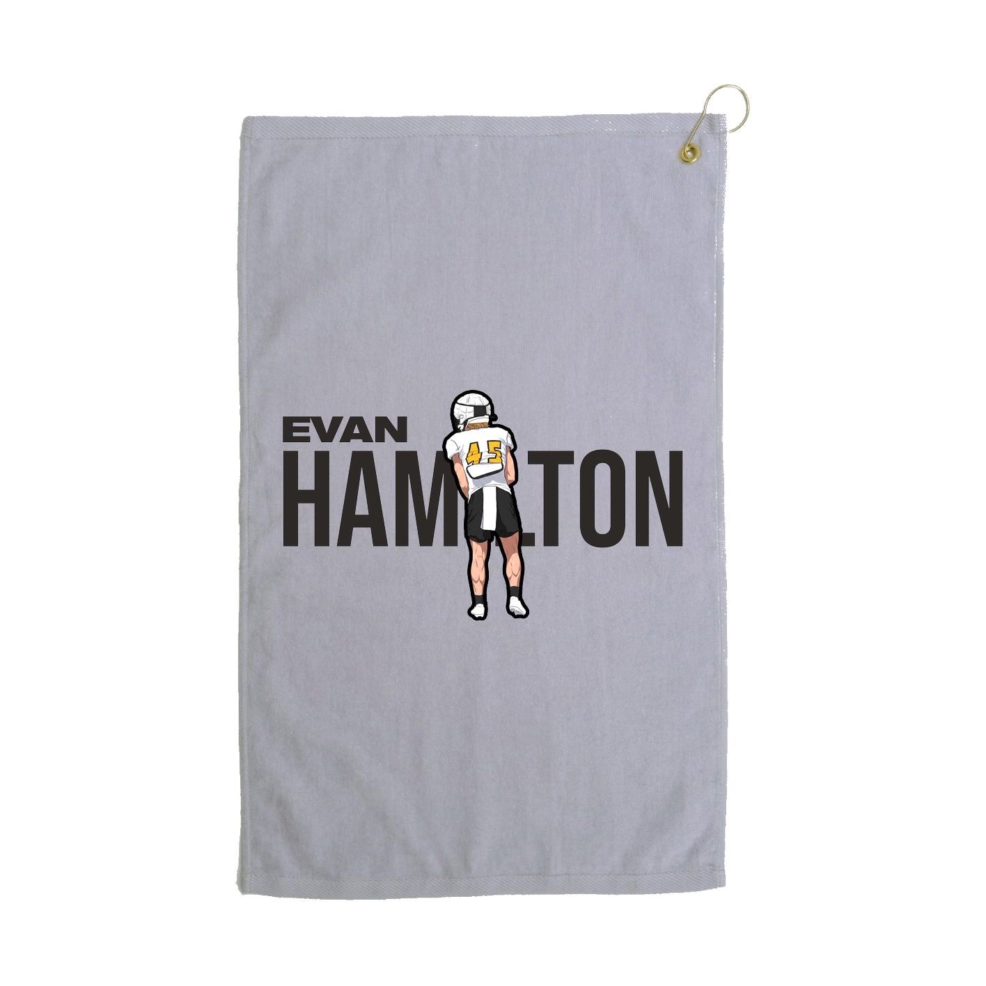 Golf Towel — Player Name in Grey