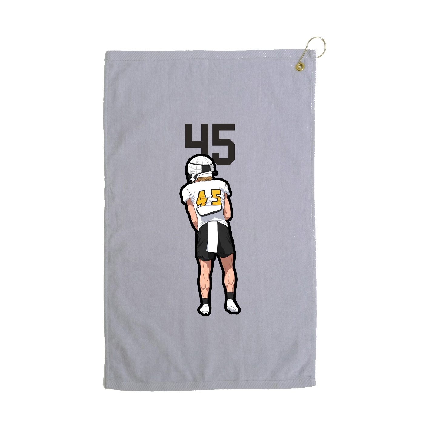 Golf Towel — Number Top in Grey
