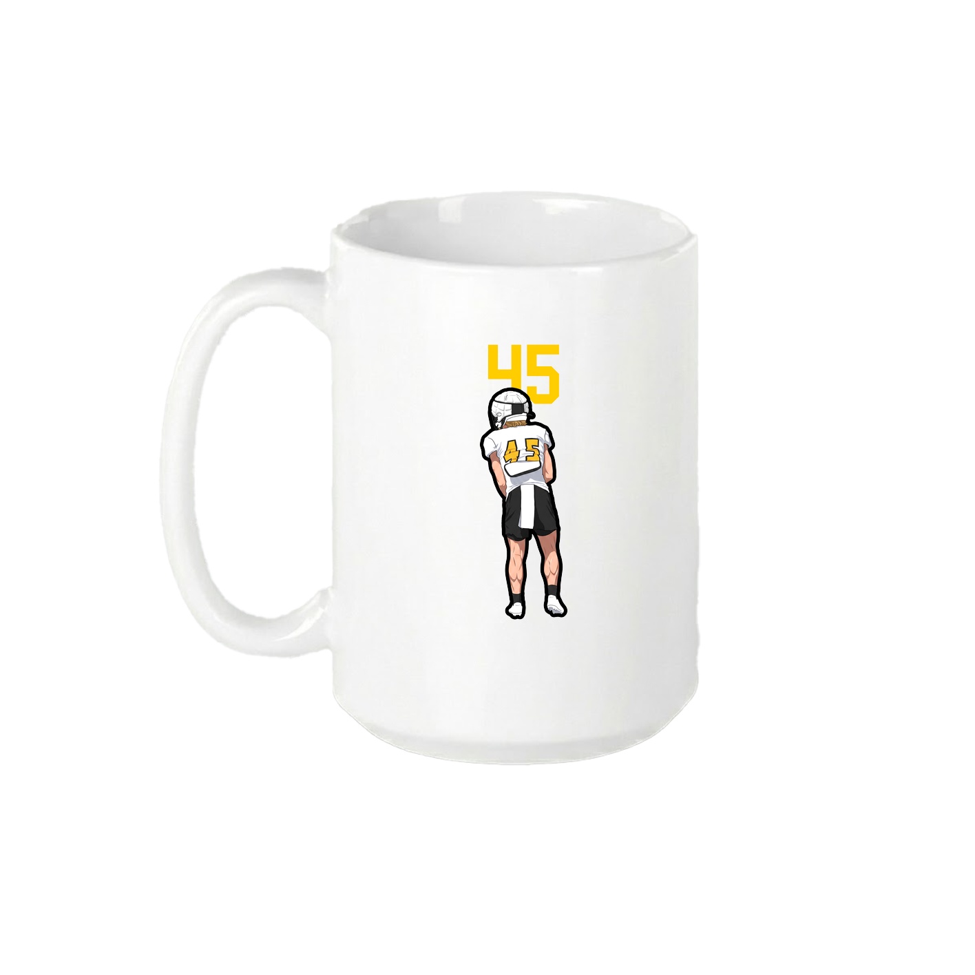 15oz Coffee Mug — Number Top in White