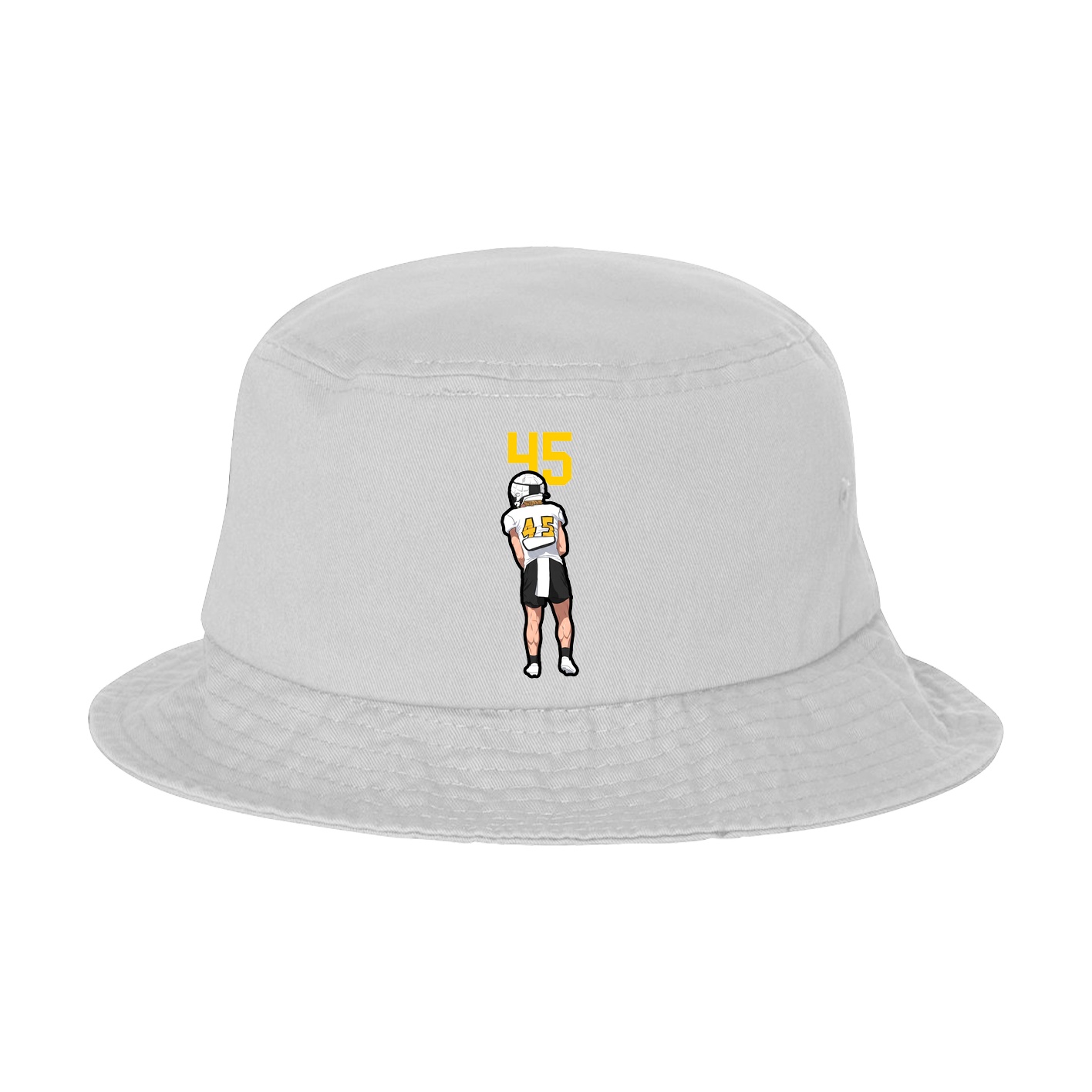 Bucket Cap — Number Top in White