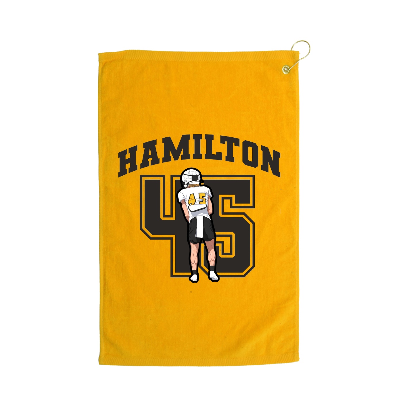 Golf Towel — Number in Gold