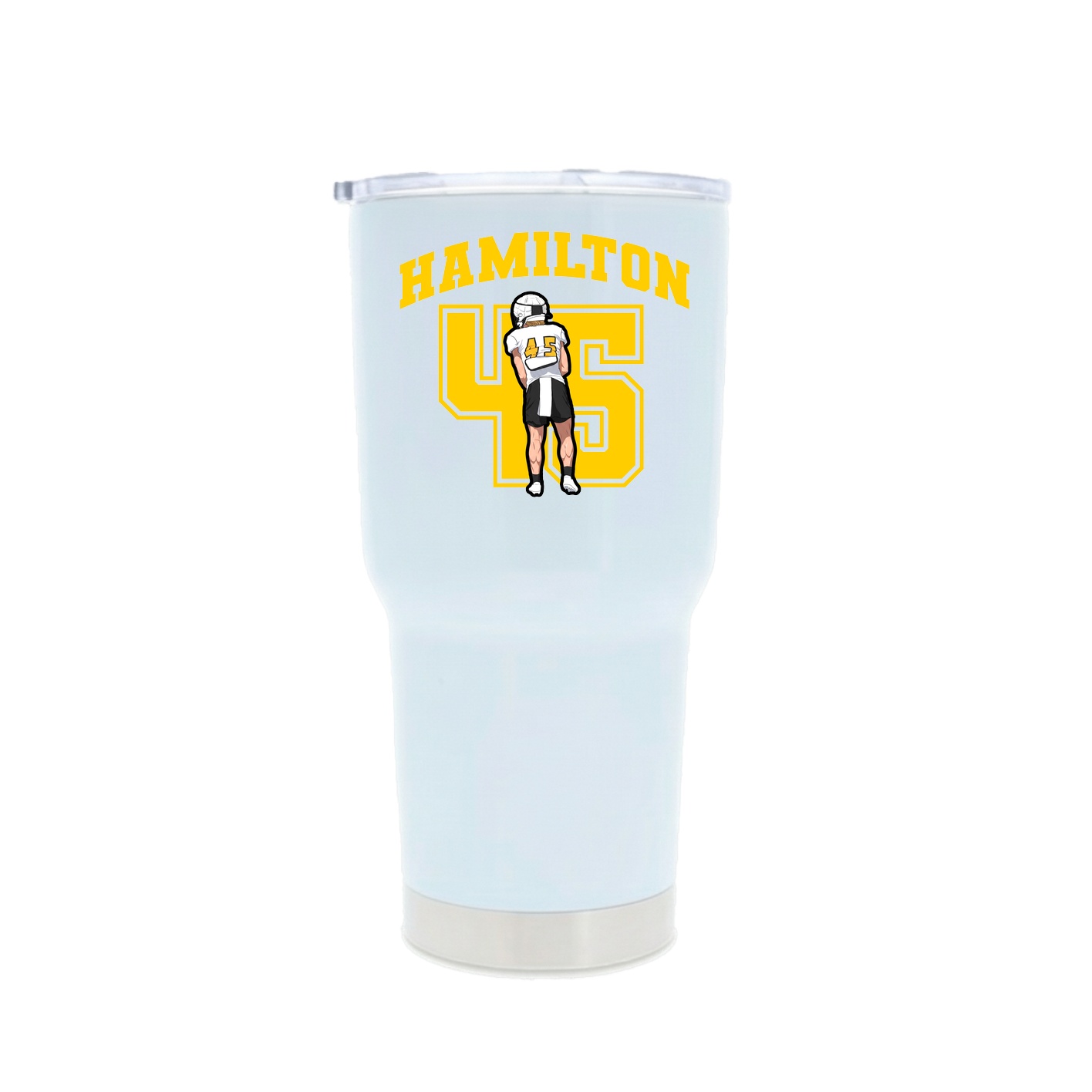 30oz Stainless Steel Tumbler — Number in White