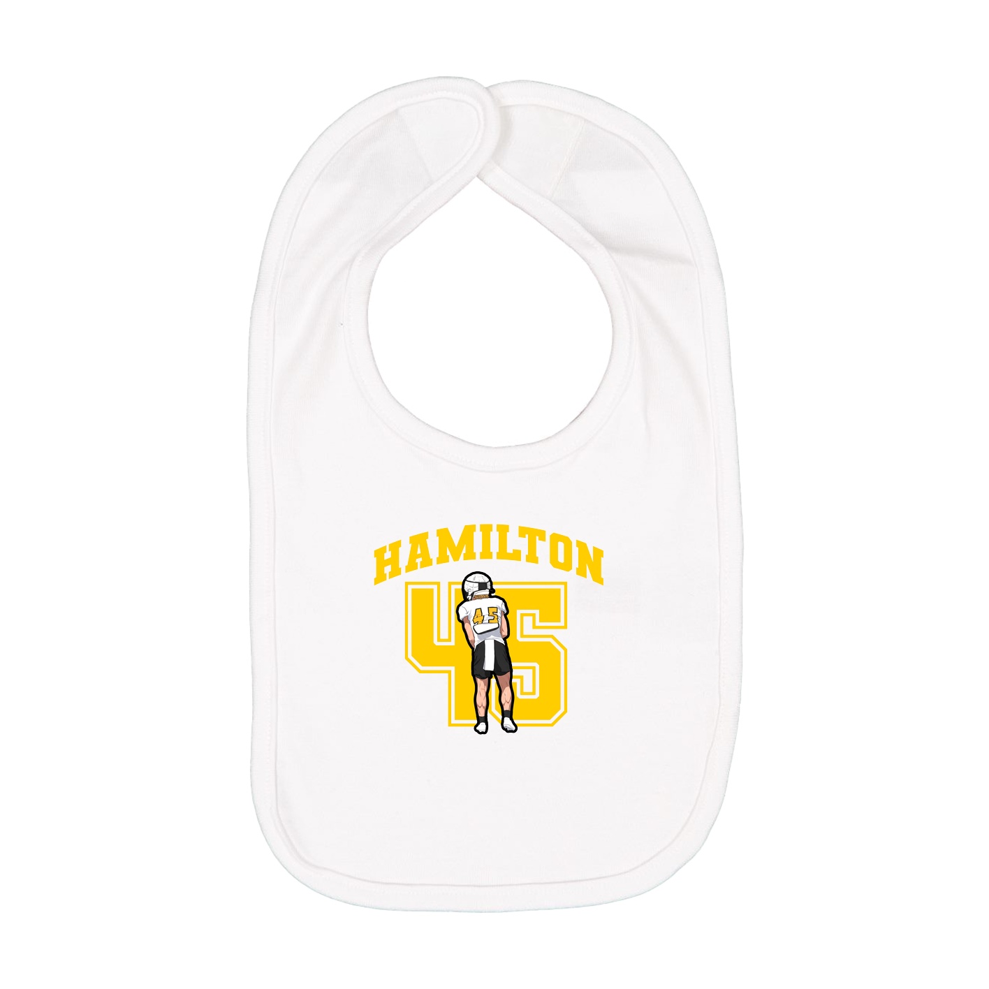 Infant Bib — Number in White