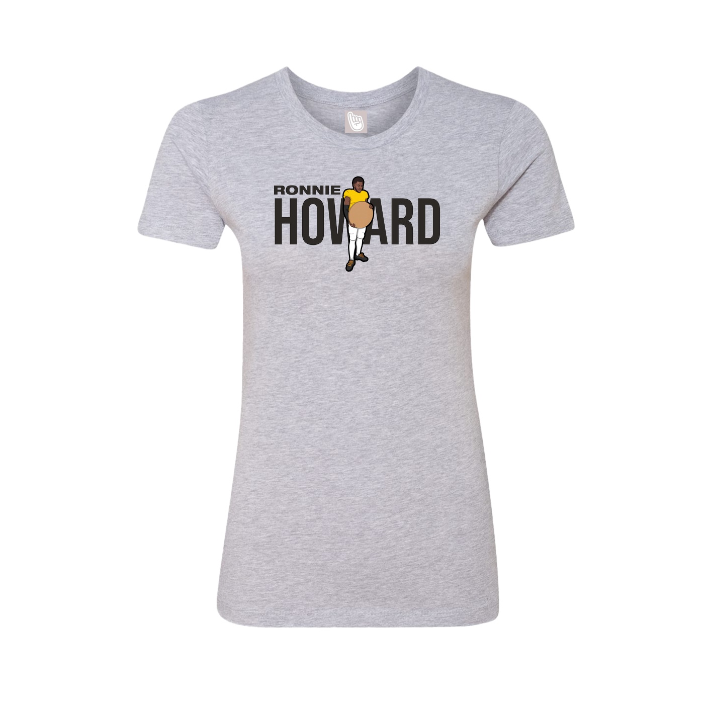 Fitted Women's Tee — Player Name in Grey
