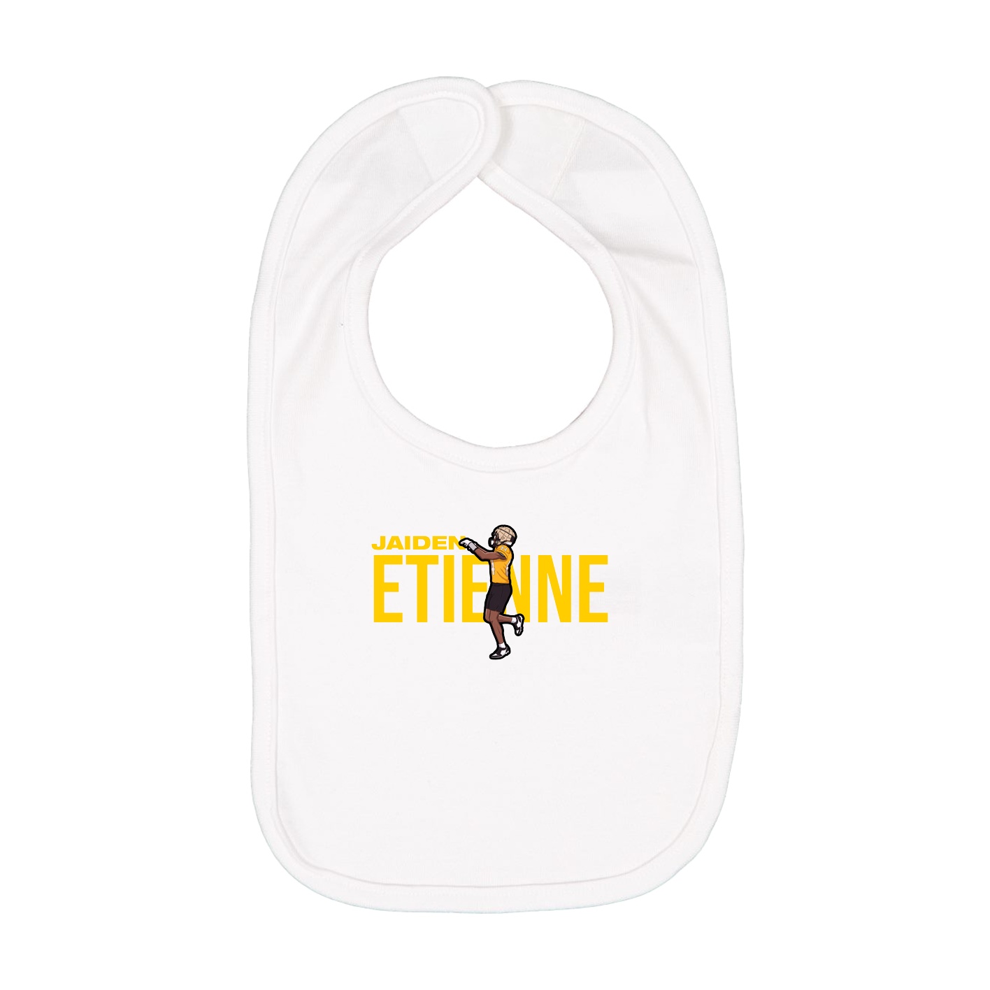 Infant Bib — Player Name in White