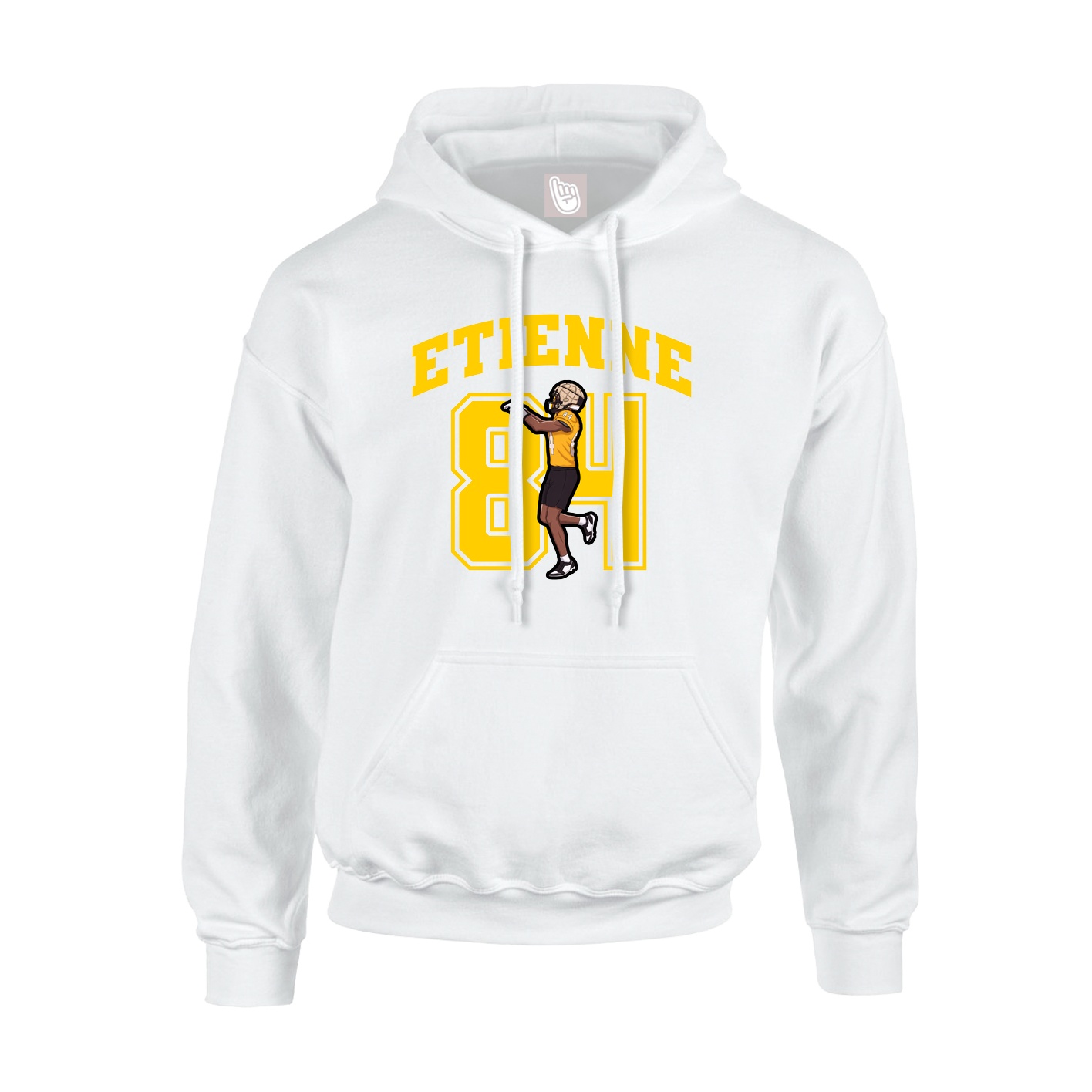 Hoodie — Number in White