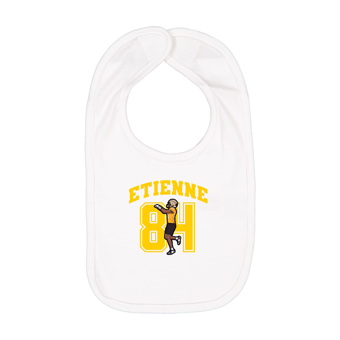 Infant Bib — Number in White