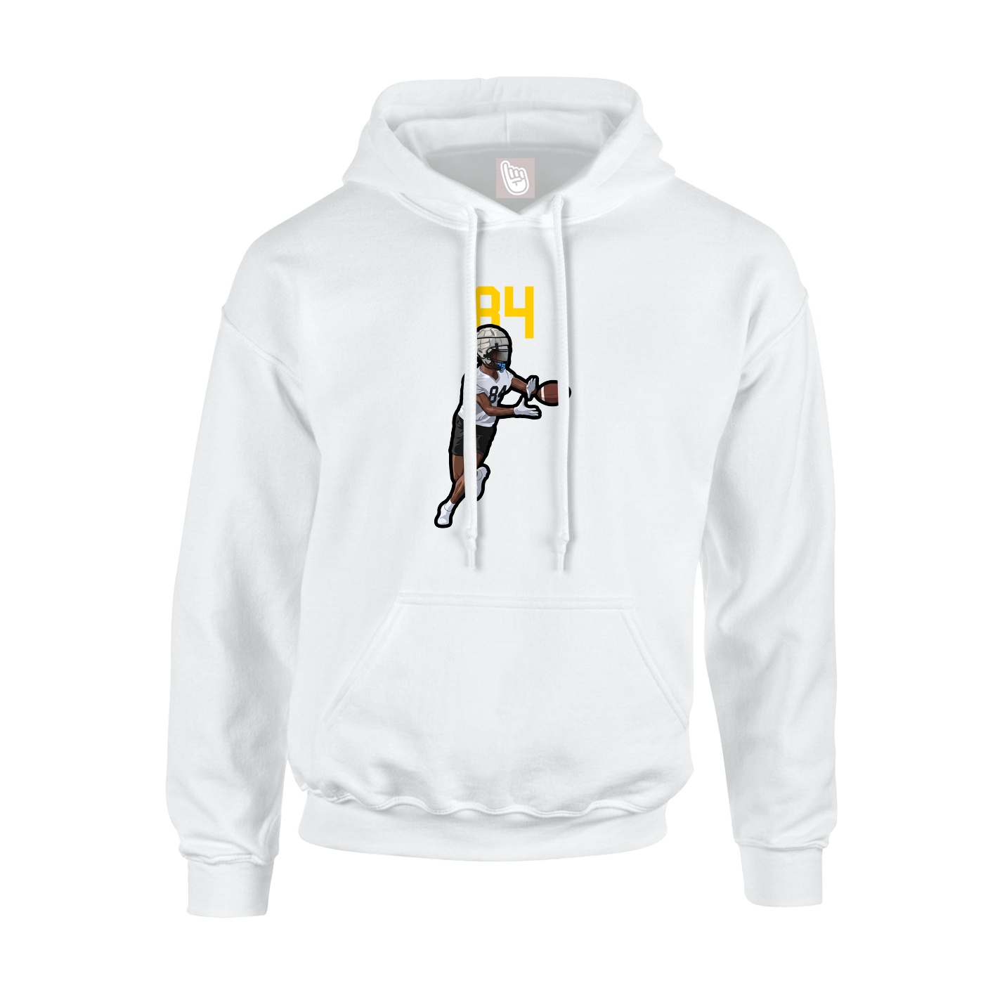 Hoodie — Number Top in White