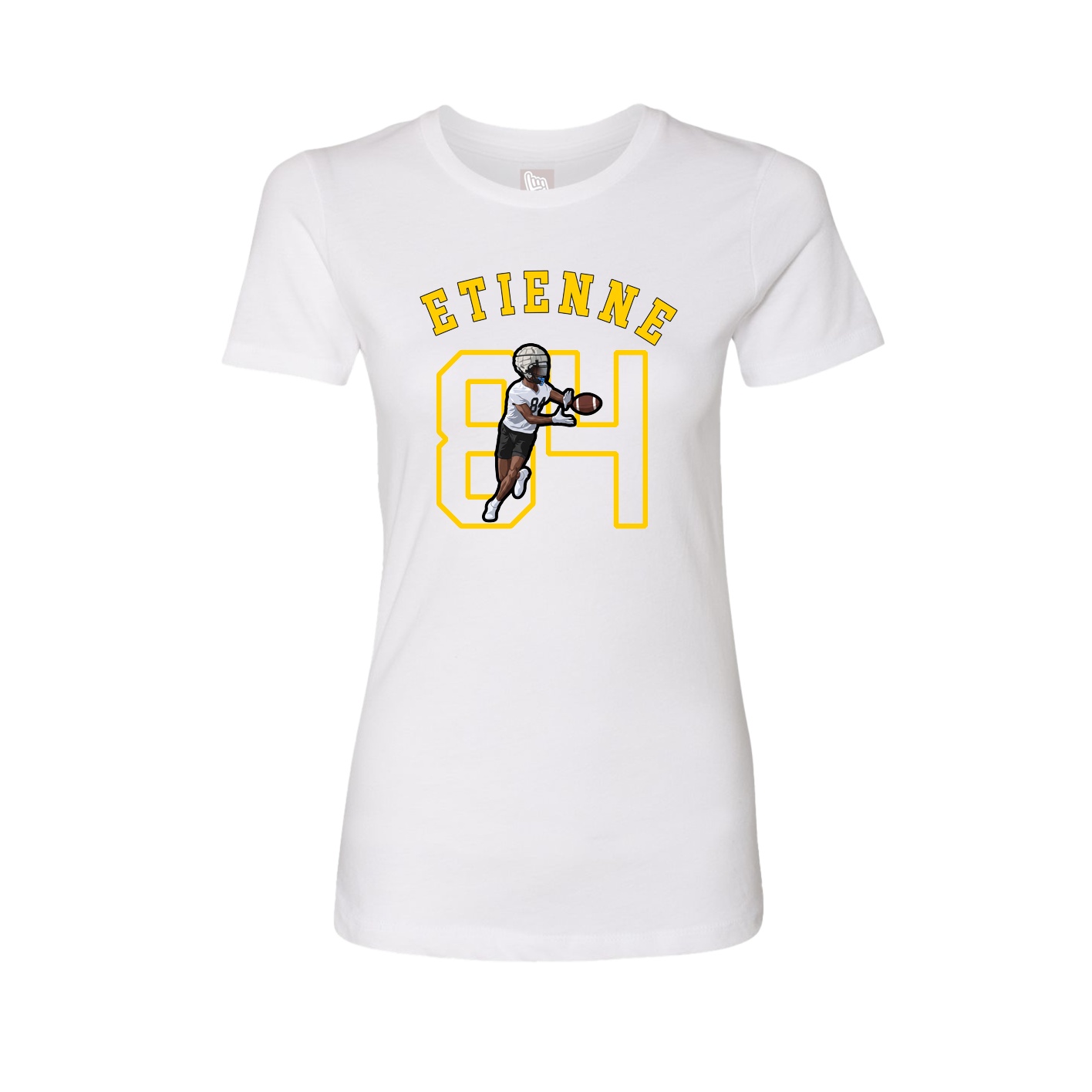 Fitted Women's Tee — Shirsey Arch in White