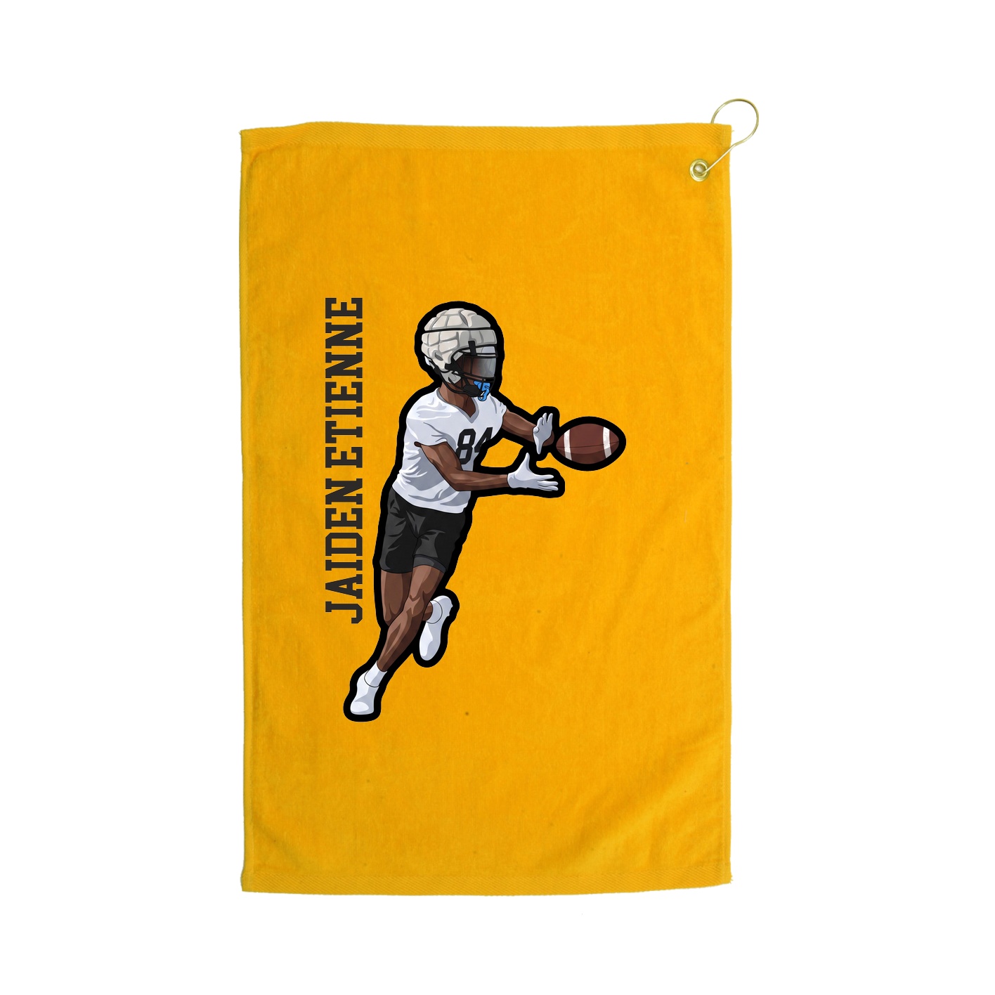 Golf Towel — Name Vertical in Gold