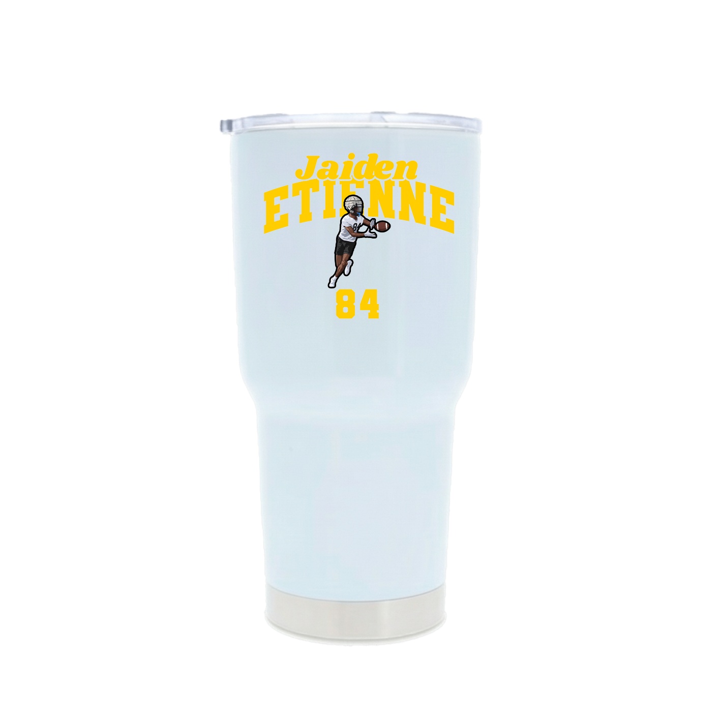 30oz Stainless Steel Tumbler — Signature Arch in White