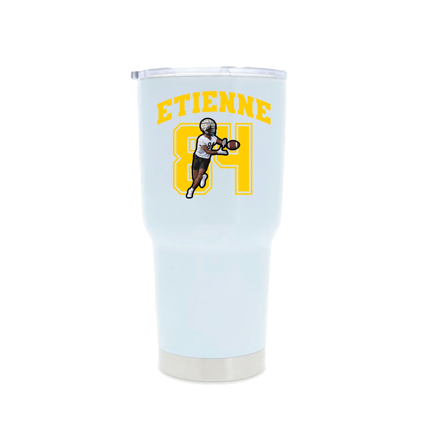 30oz Stainless Steel Tumbler — Number in White