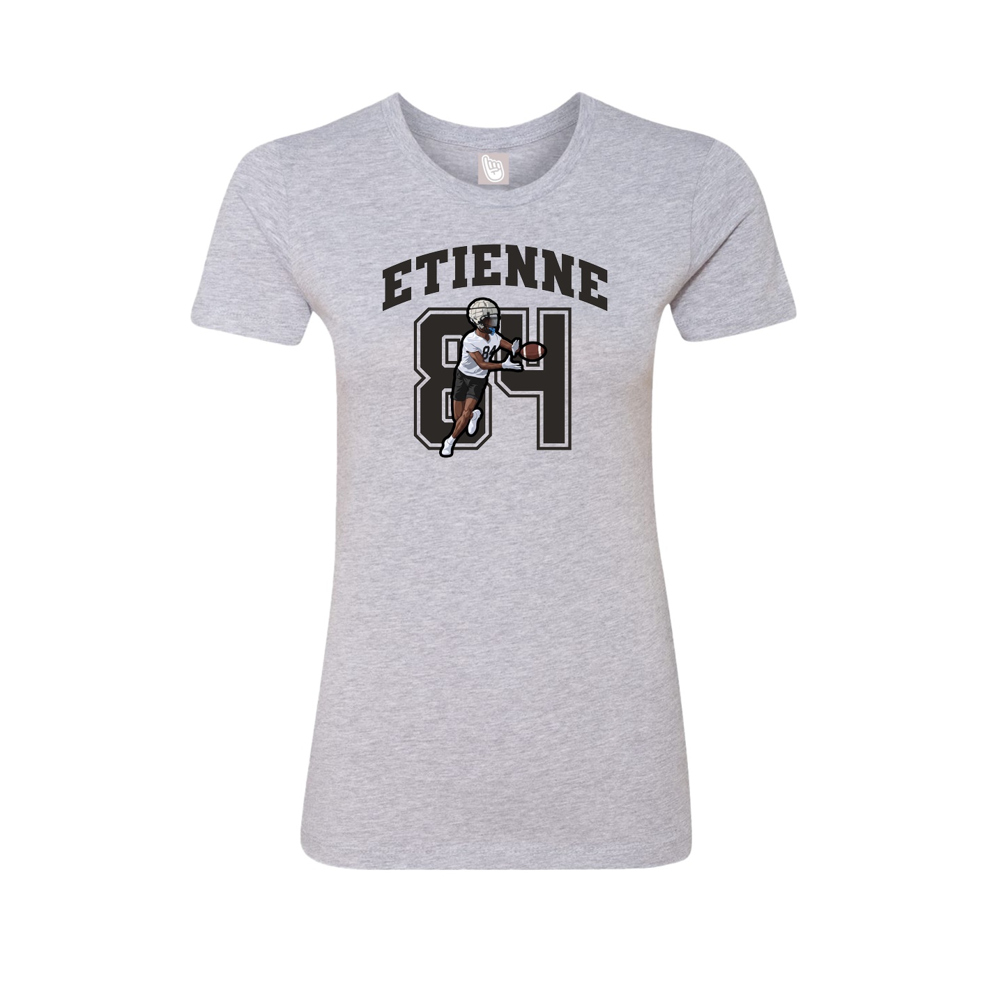 Fitted Women's Tee — Number in Grey