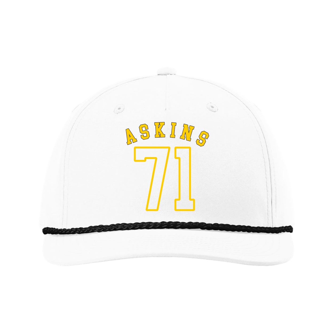 Five-Panel Classic Rope Cap — Shirsey Arch in White