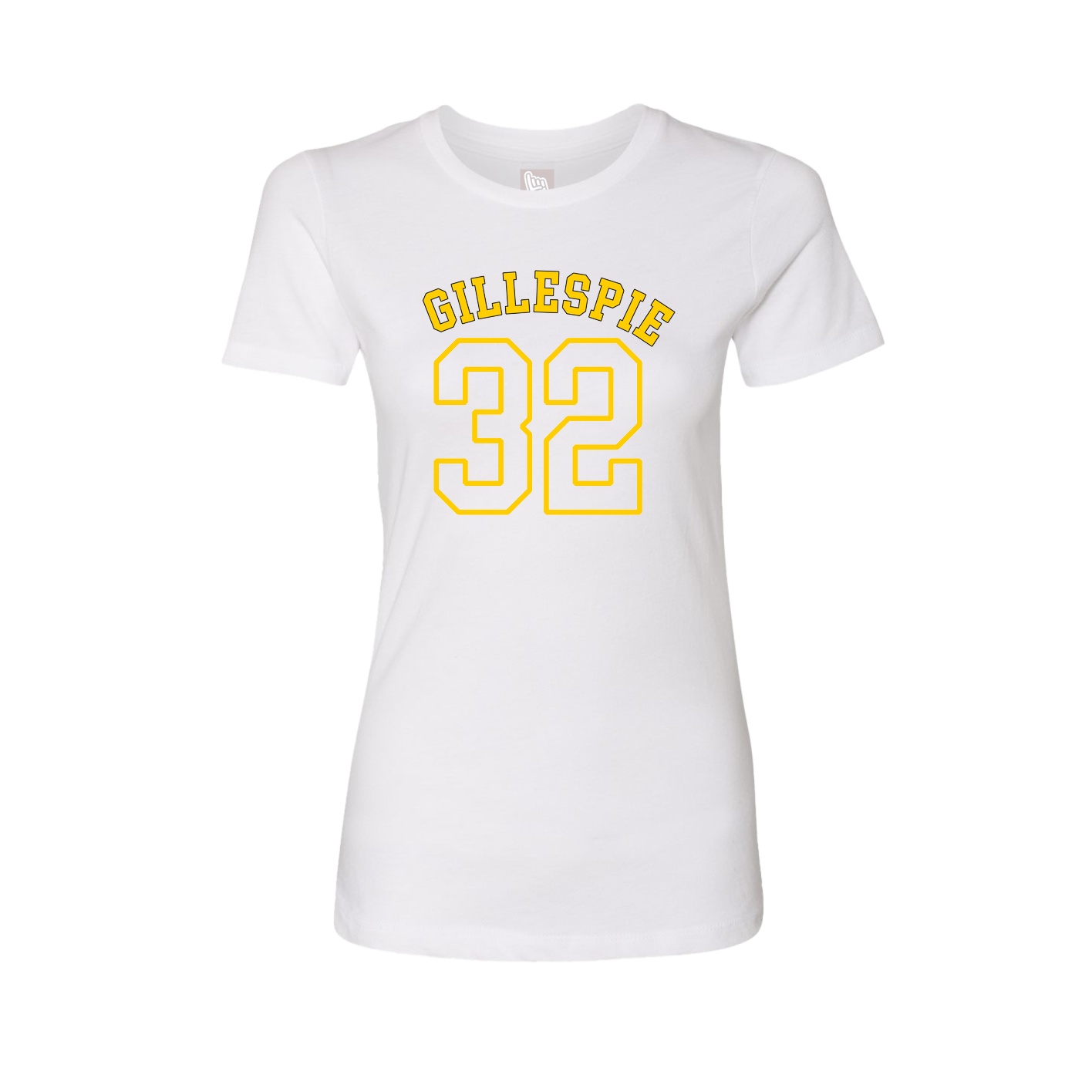 Fitted Women's Tee — Shirsey Arch in White