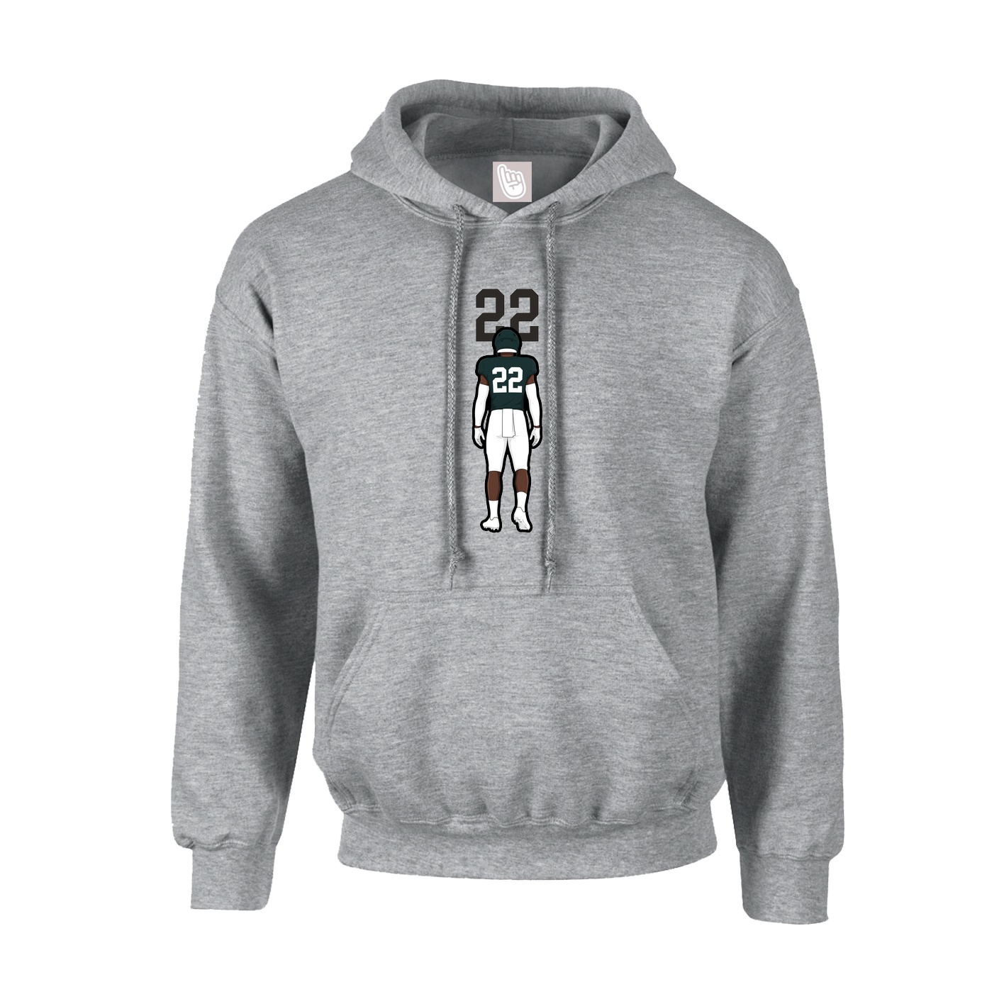 Youth Hoodie — Number Top in Grey
