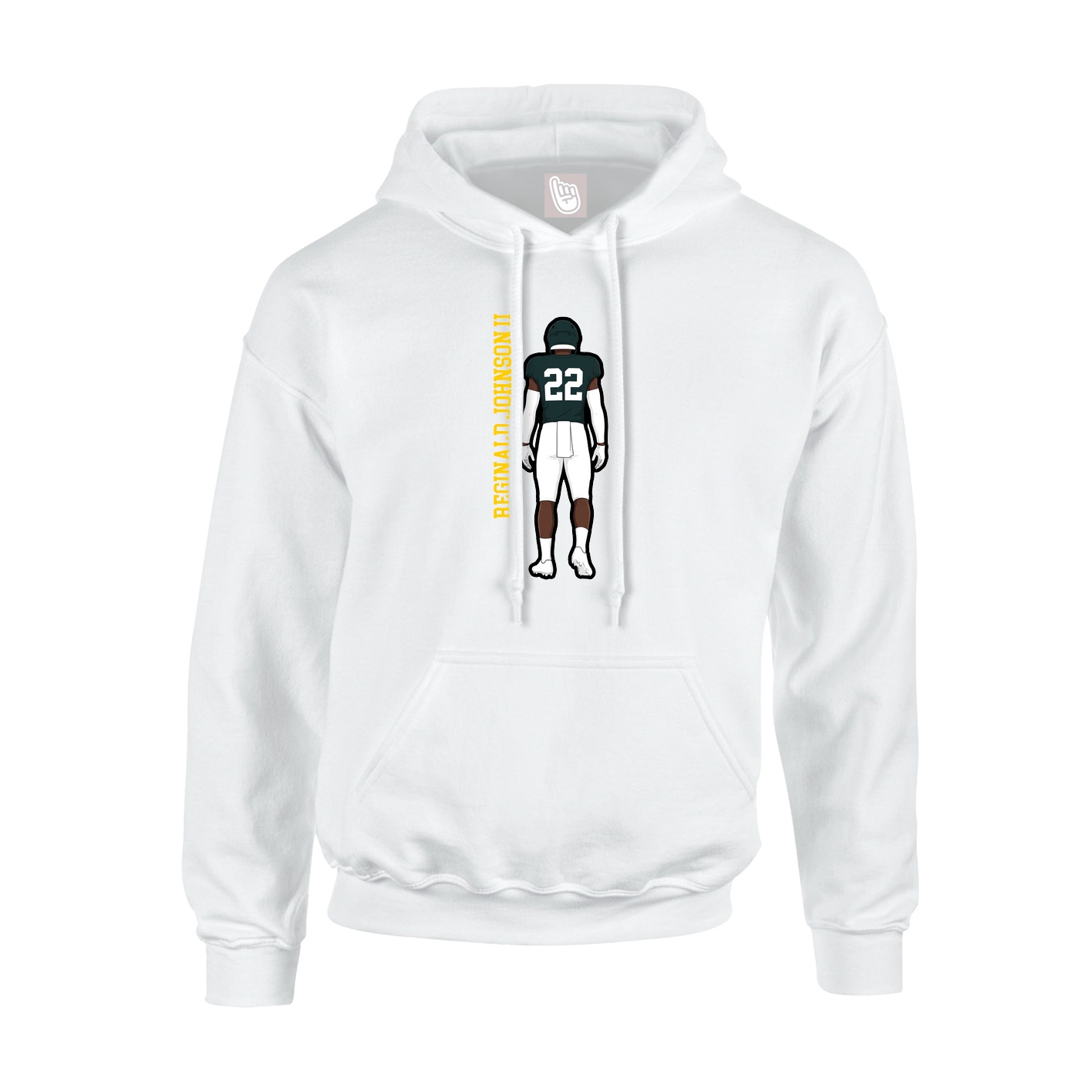 Hoodie — Name Vertical in White