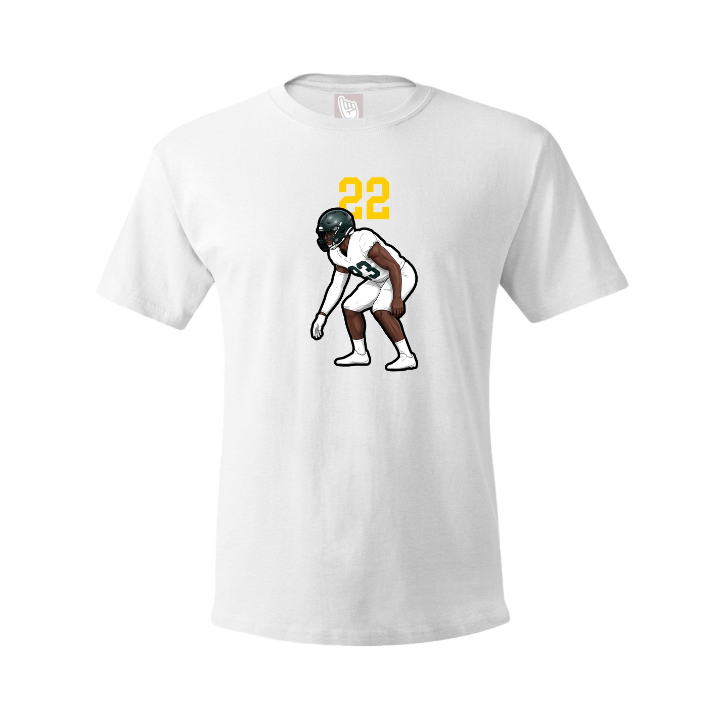 Youth Tee — Number Top in White