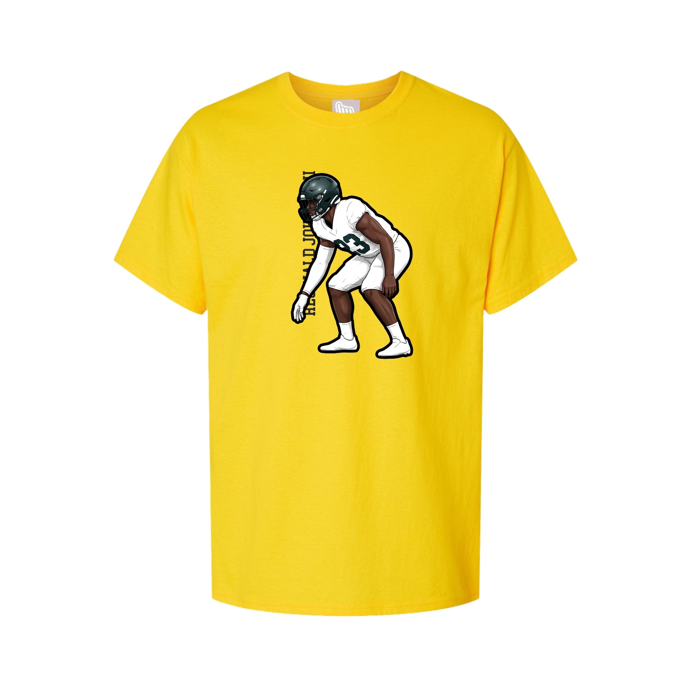 Youth Tee — Name Vertical in Gold