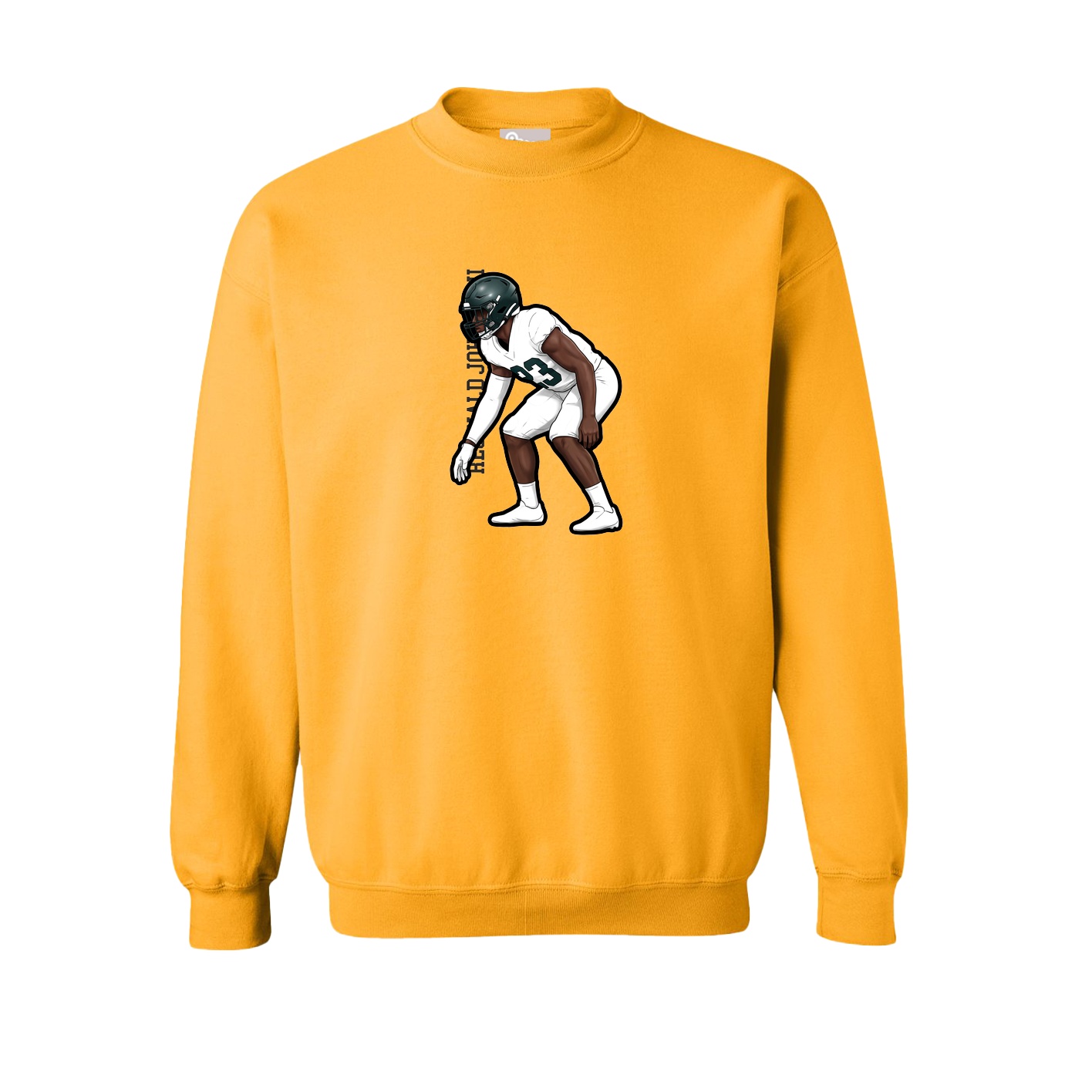 Fleece Crew — Name Vertical in Gold
