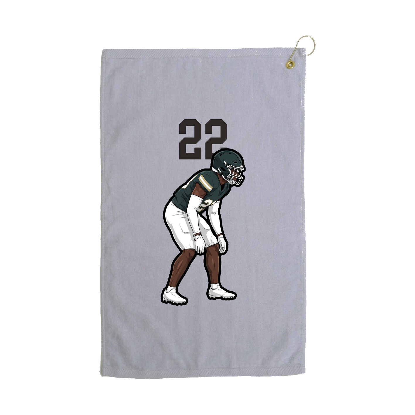 Golf Towel — Number Top in Grey