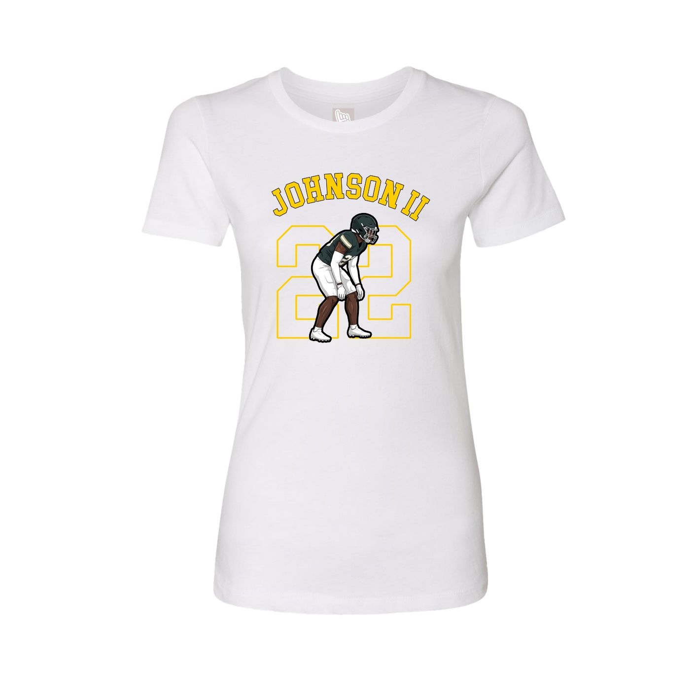 Fitted Women's Tee — Shirsey Arch in White