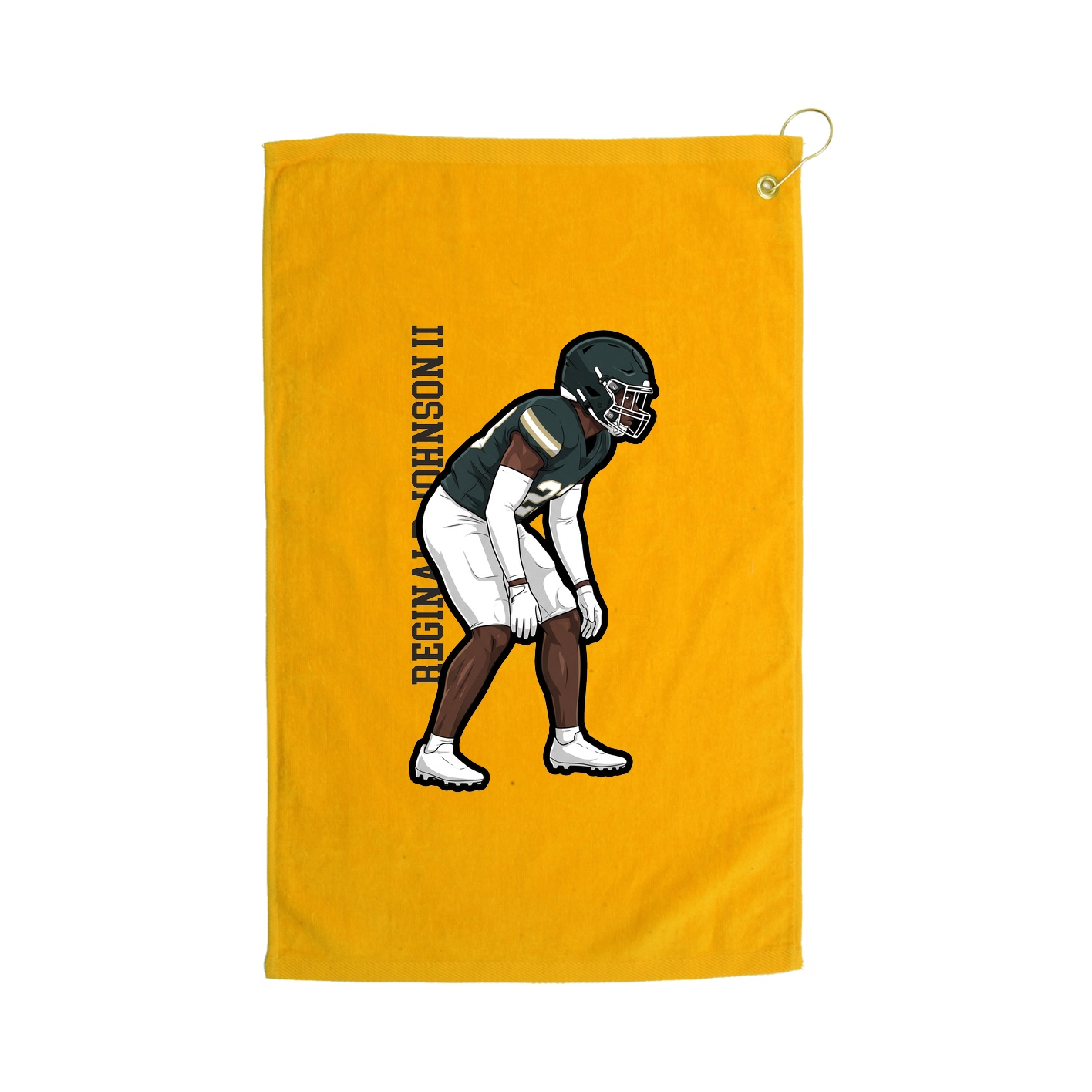 Golf Towel — Name Vertical in Gold