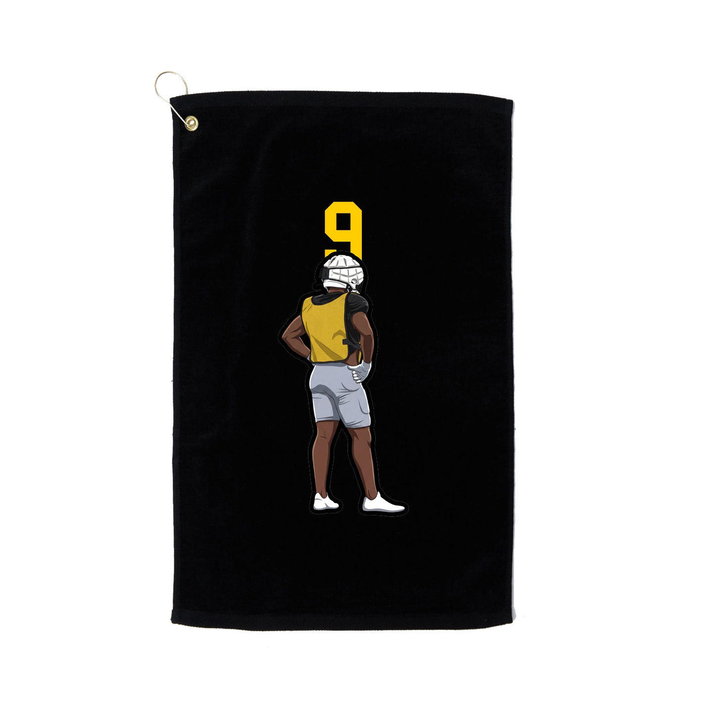 Golf Towel — Number Top in Black