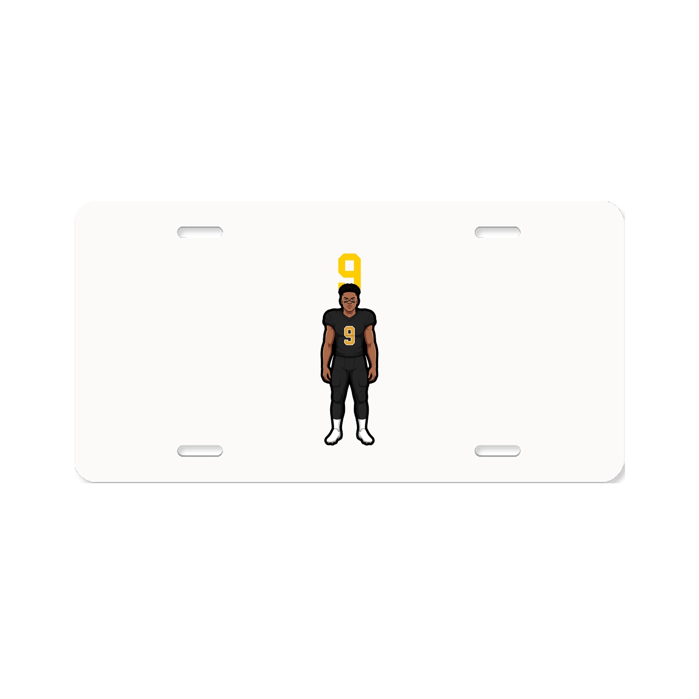 License Plate — Number Top in Classic