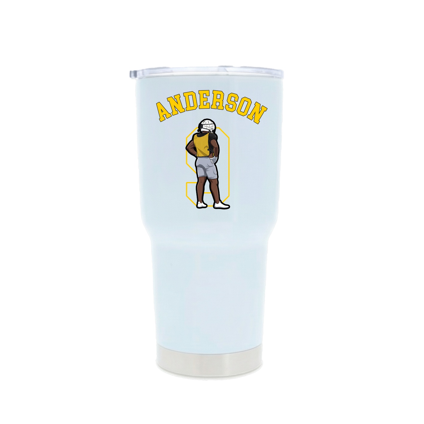 30oz Stainless Steel Tumbler — Shirsey Arch in White