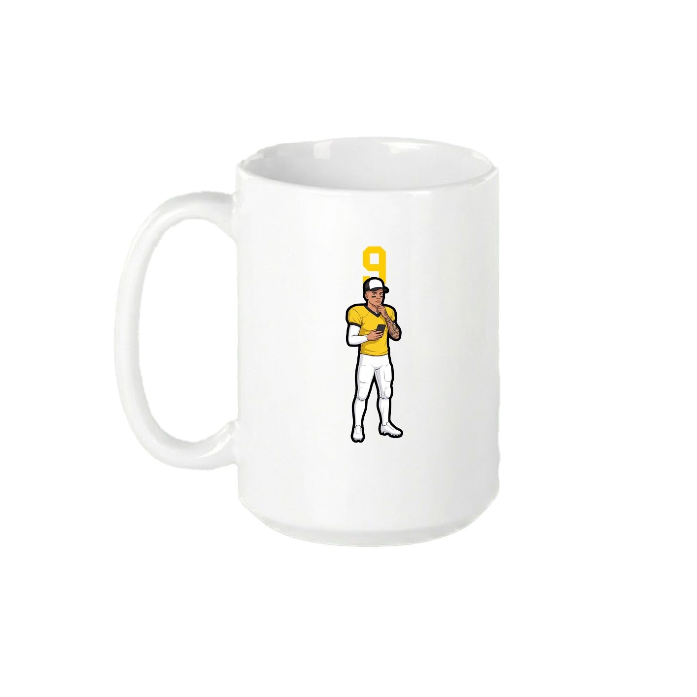15oz Coffee Mug — Number Top in White