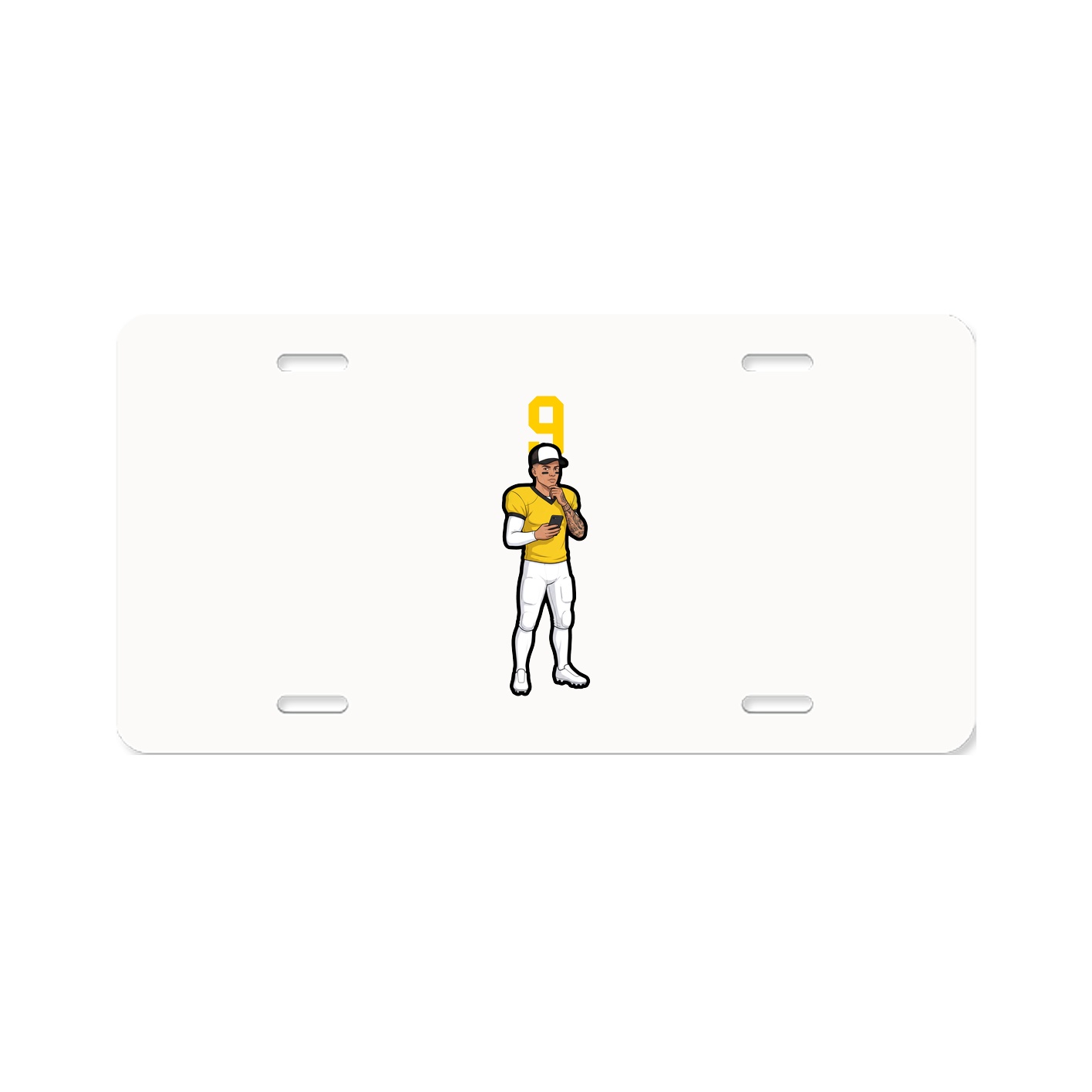 License Plate — Number Top in Classic