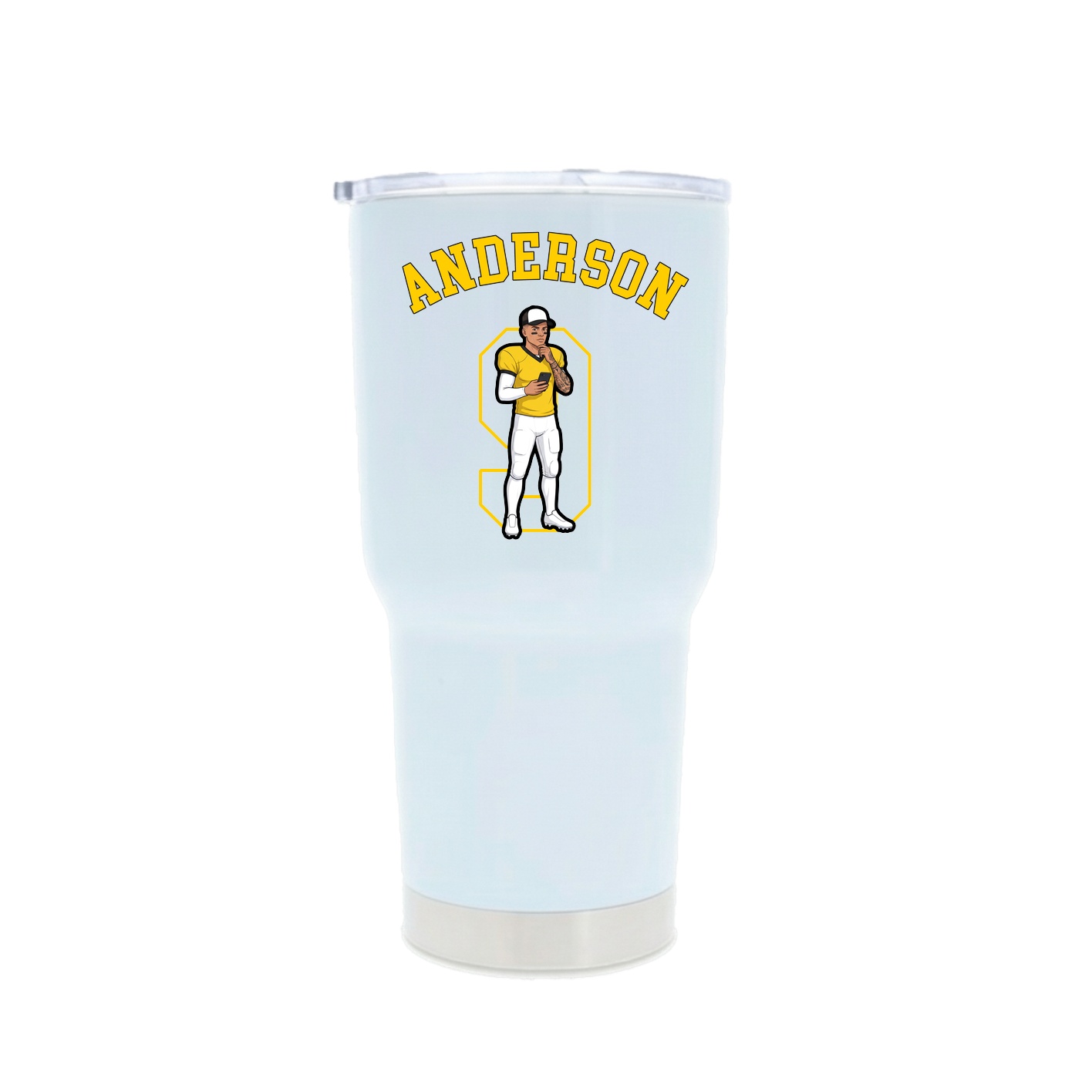 30oz Stainless Steel Tumbler — Shirsey Arch in White