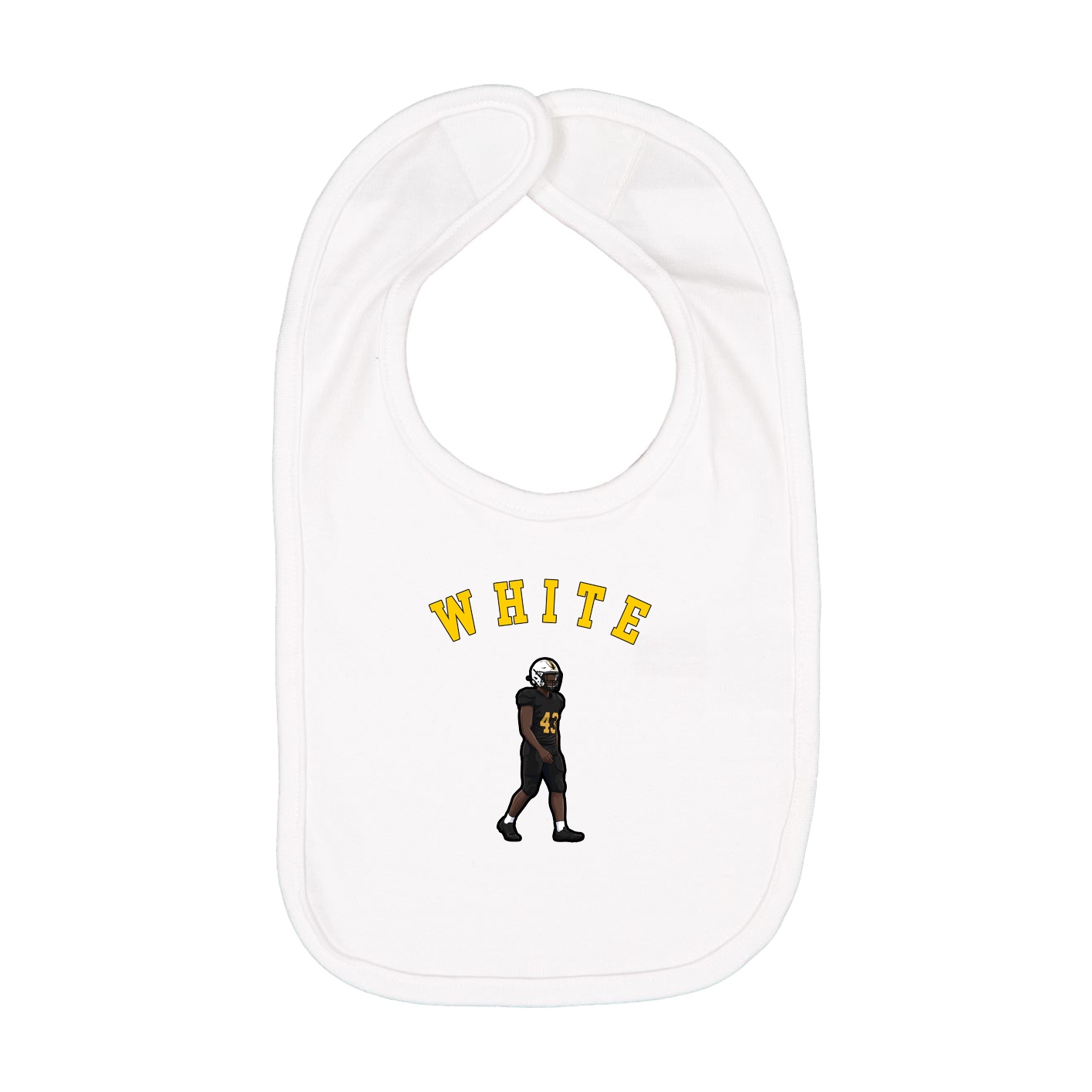 Infant Bib — Shirsey Arch in White