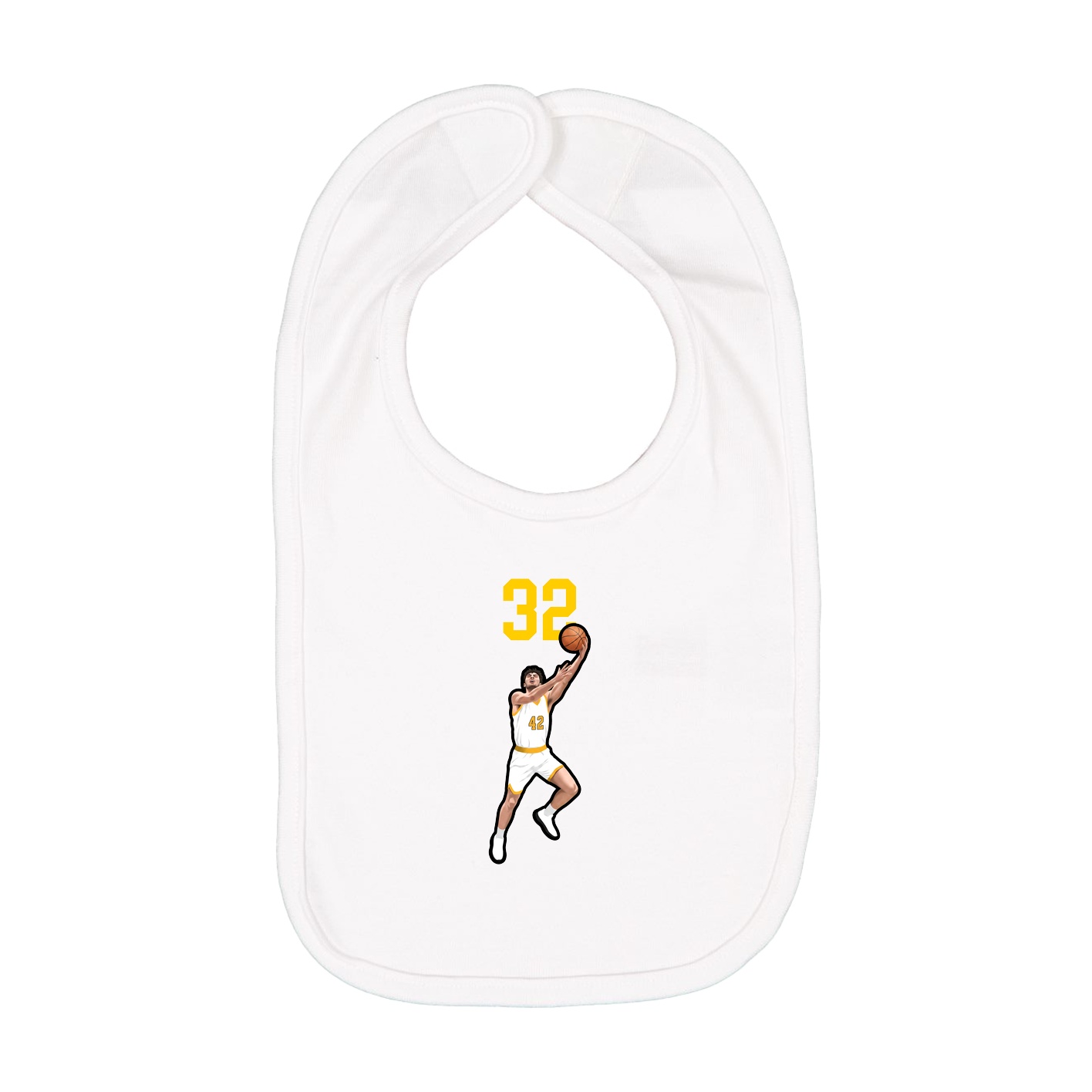 Infant Bib — Number Top in White