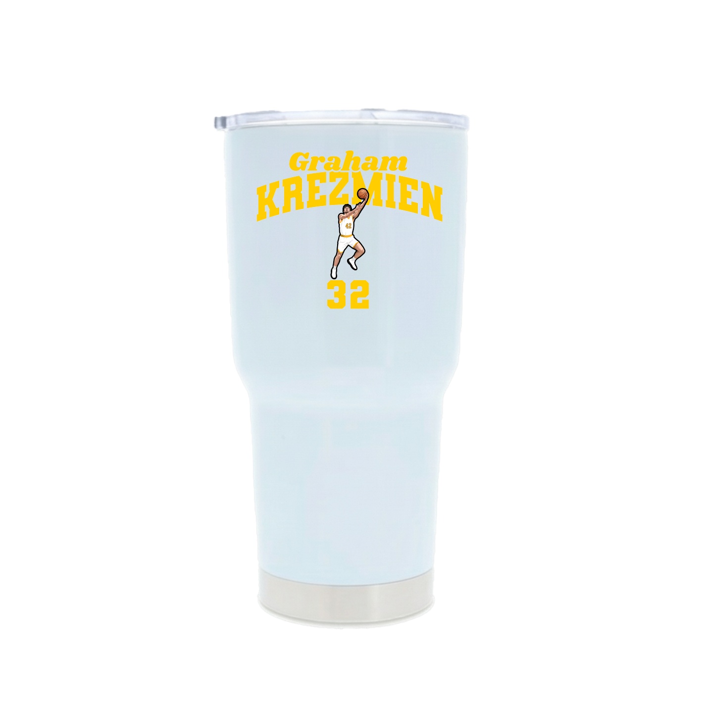 30oz Stainless Steel Tumbler — Signature Arch in White
