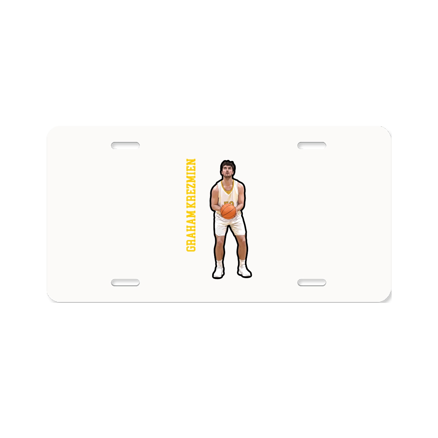 License Plate — Name Vertical in Classic