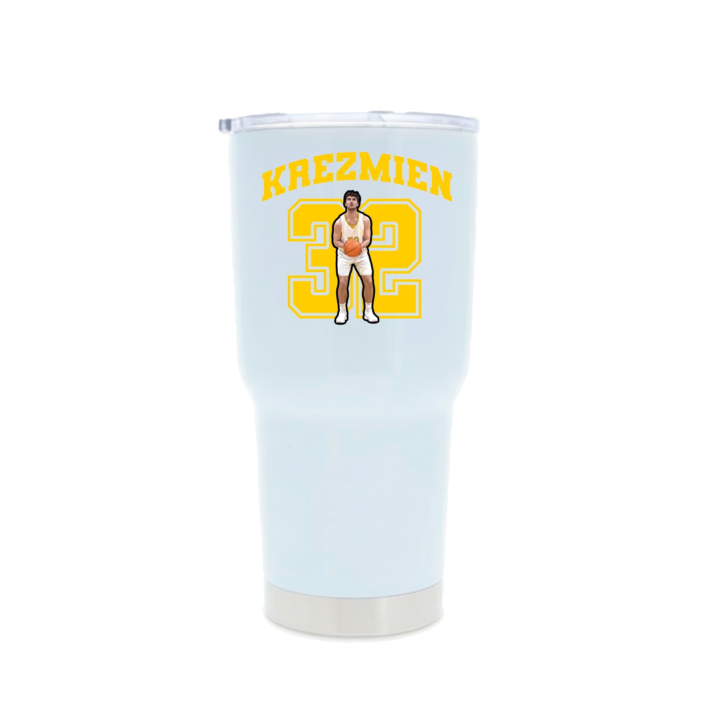 30oz Stainless Steel Tumbler — Number in White