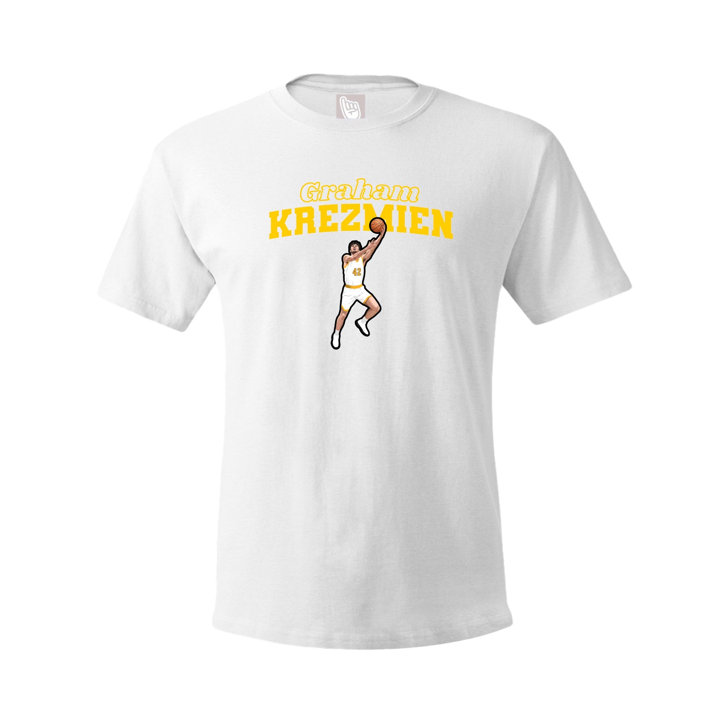 Youth Tee — Name Arch in White