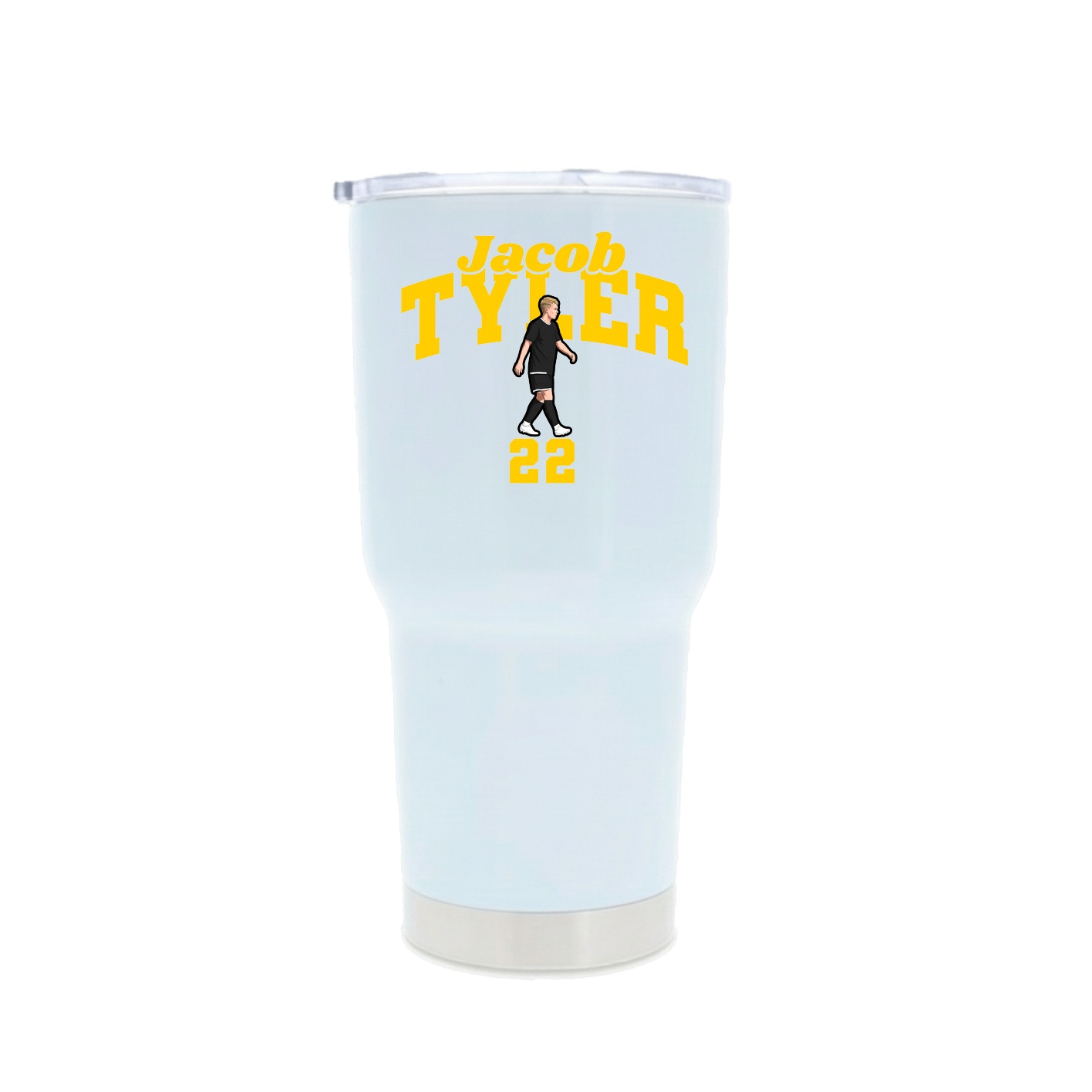 30oz Stainless Steel Tumbler — Signature Arch in White