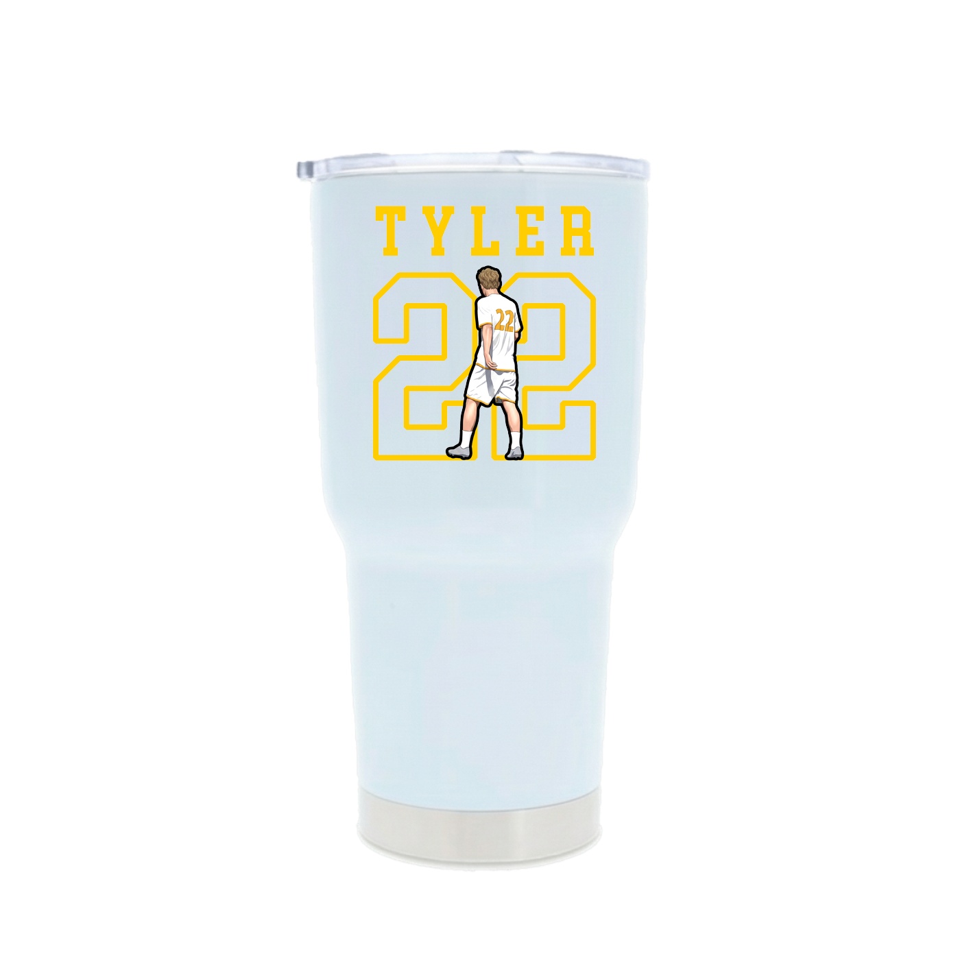 30oz Stainless Steel Tumbler — Shirsey in White
