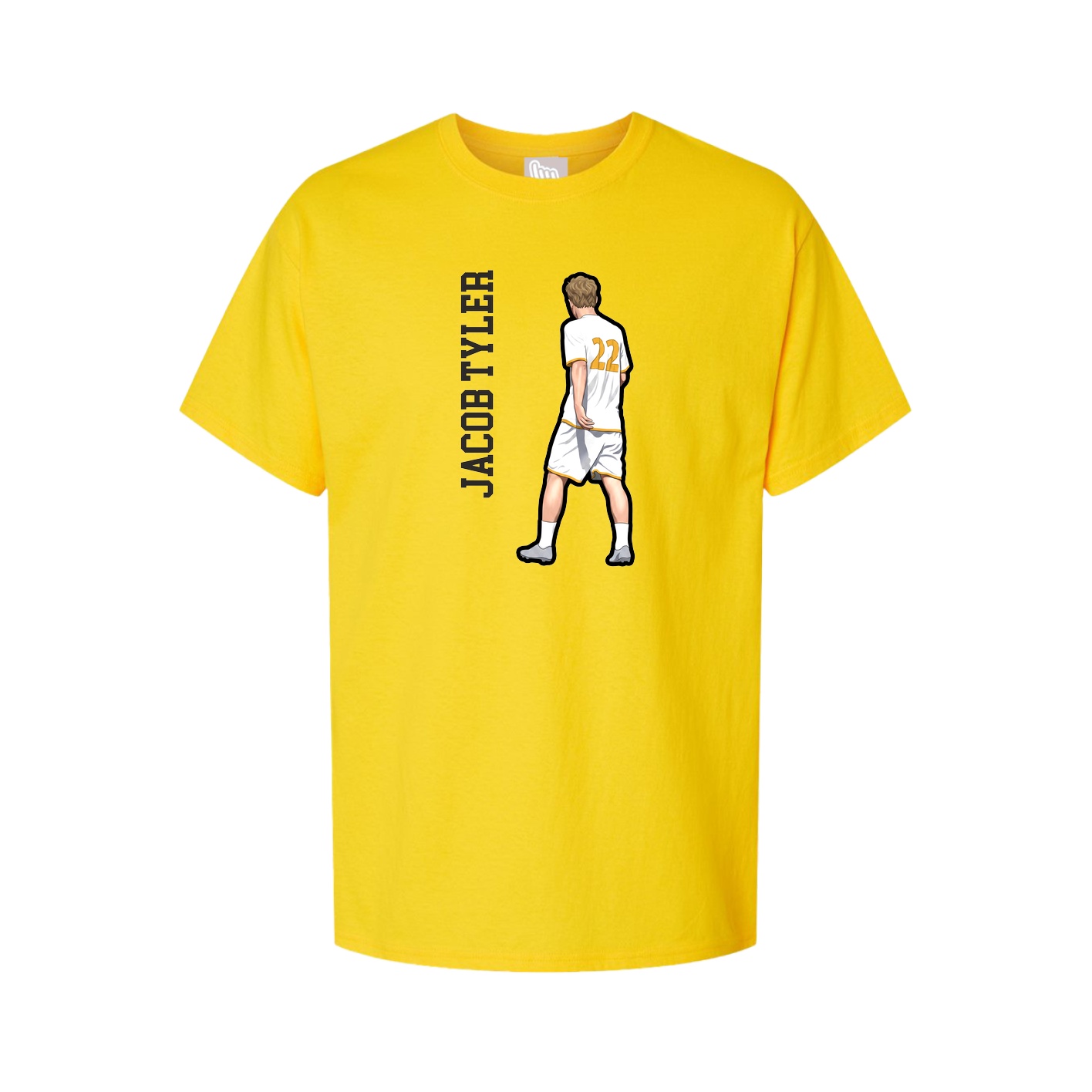 Youth Tee — Name Vertical in Gold