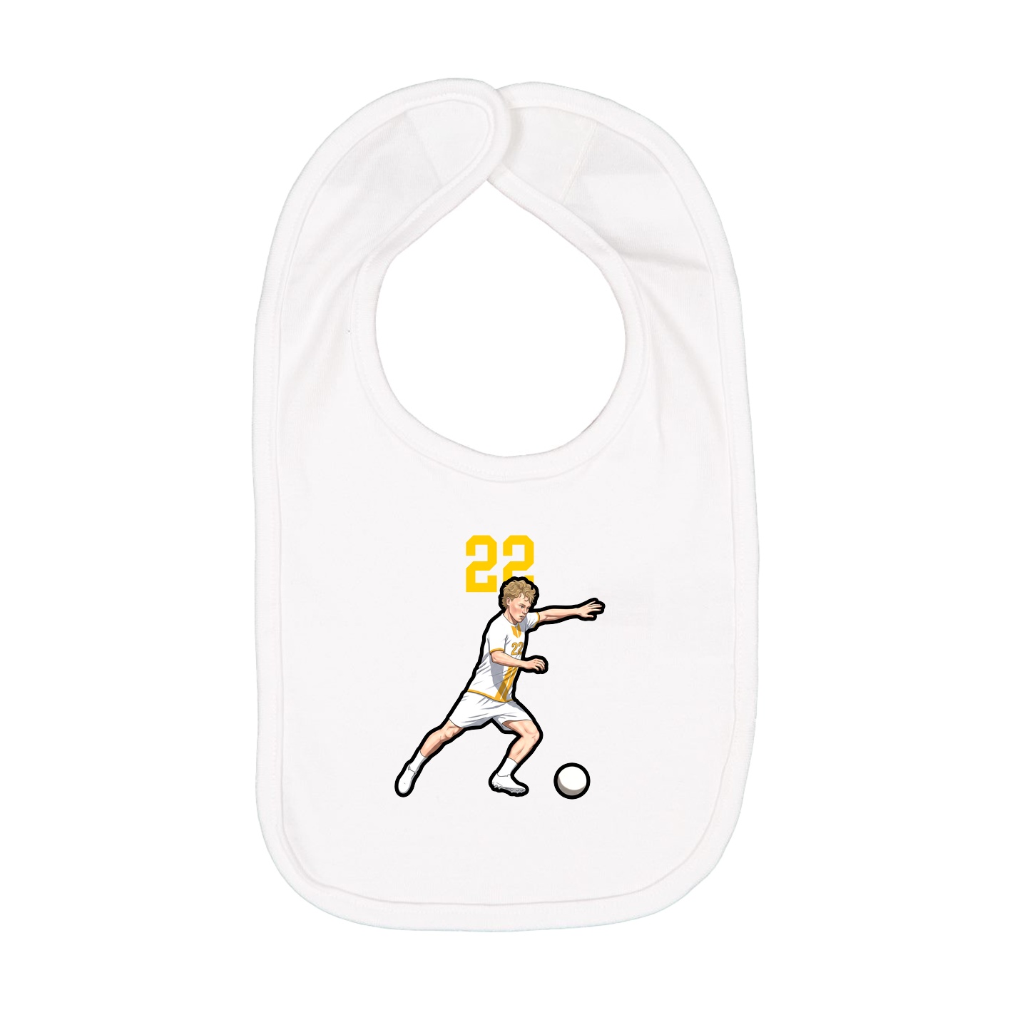 Infant Bib — Number Top in White