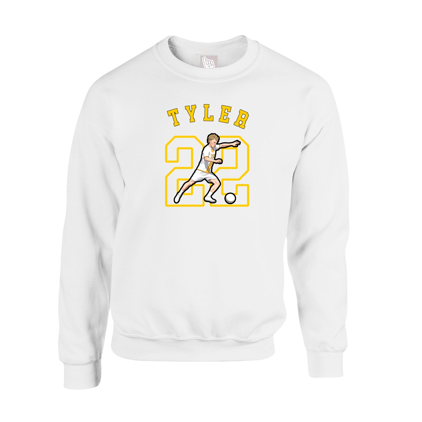 Fleece Crew — Shirsey Arch in White
