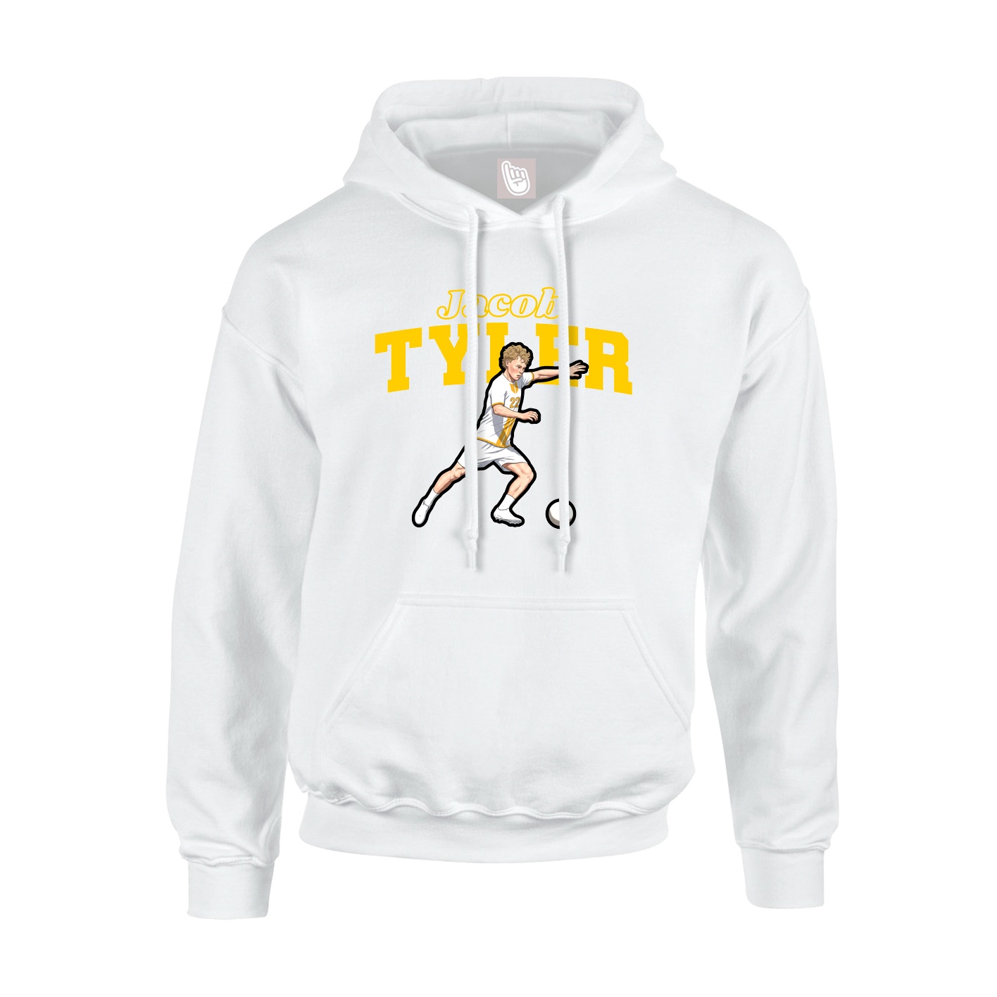 Hoodie — Name Arch in White
